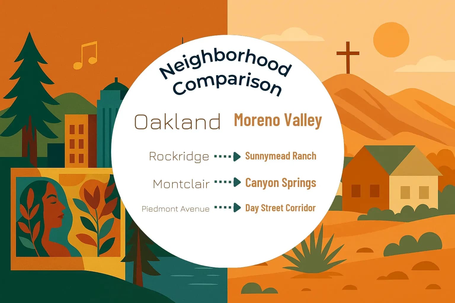 Oakland vs Moreno Valley Neighborhood Comparison