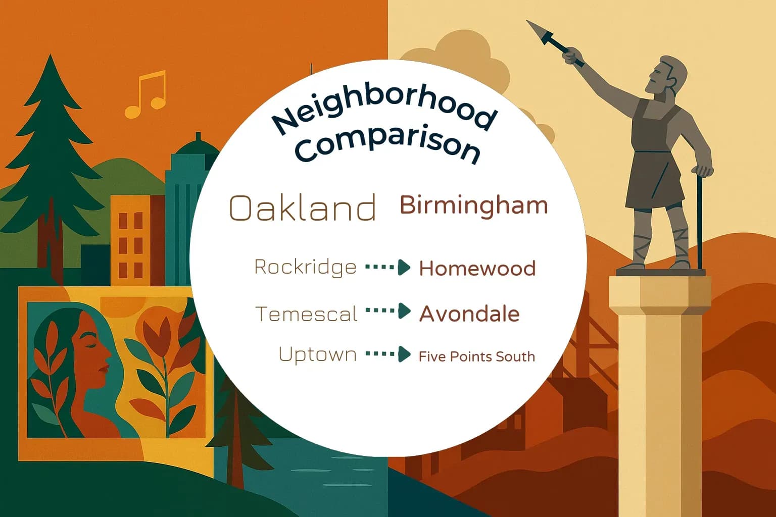 Oakland vs Birmingham Neighborhood Comparison
