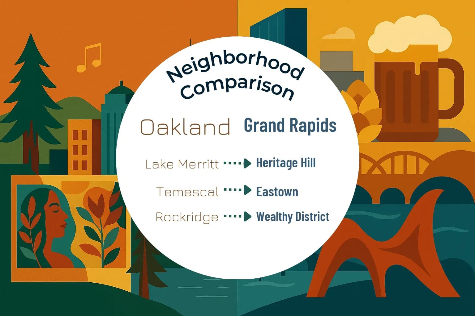 Oakland vs Grand Rapids Neighborhood Comparison