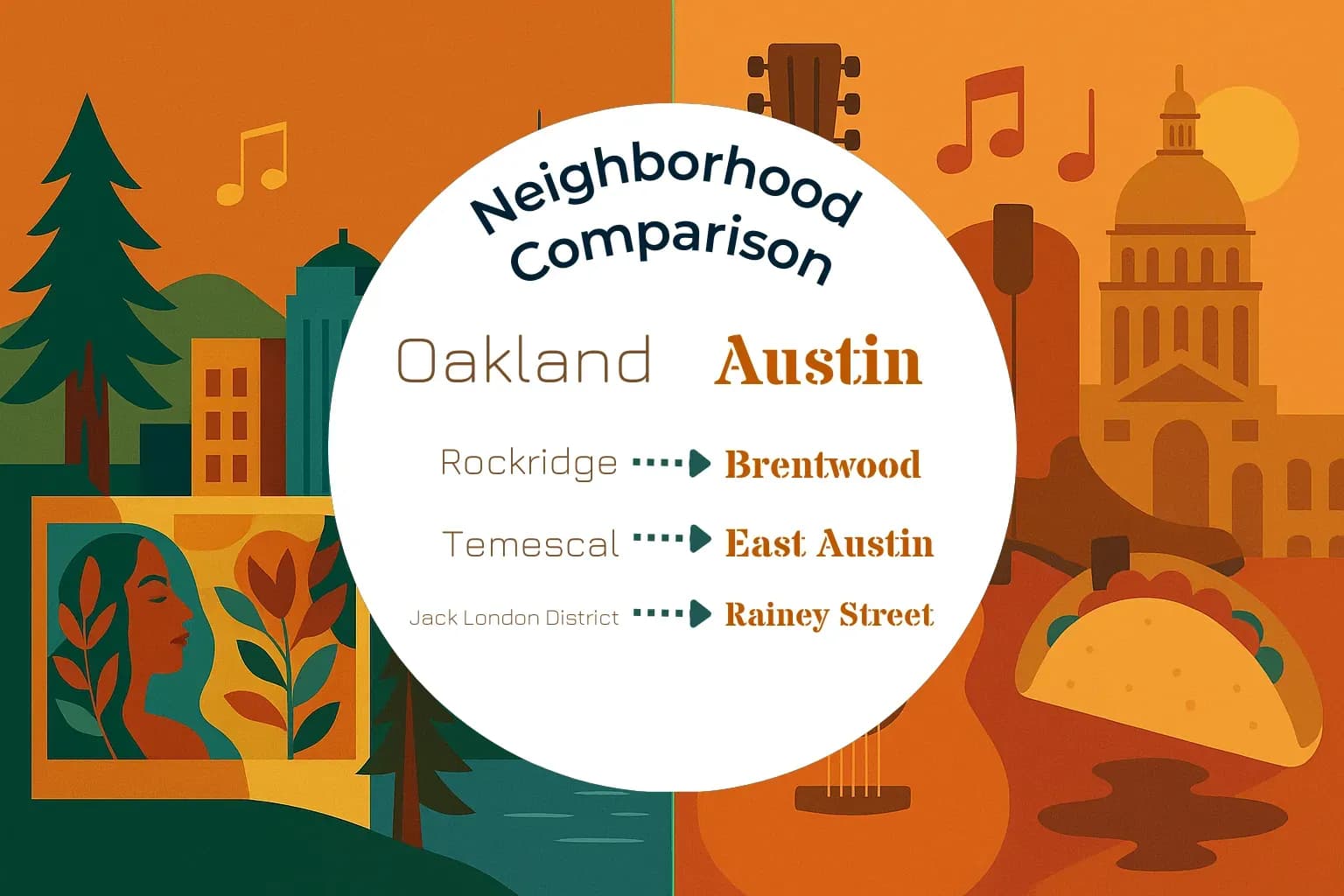 Oakland vs Austin Neighborhood Comparison