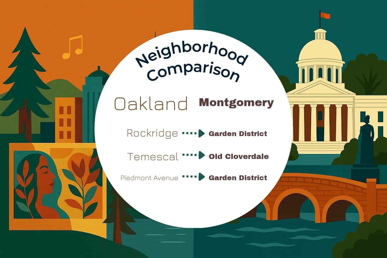 Oakland vs Montgomery Neighborhood Comparison