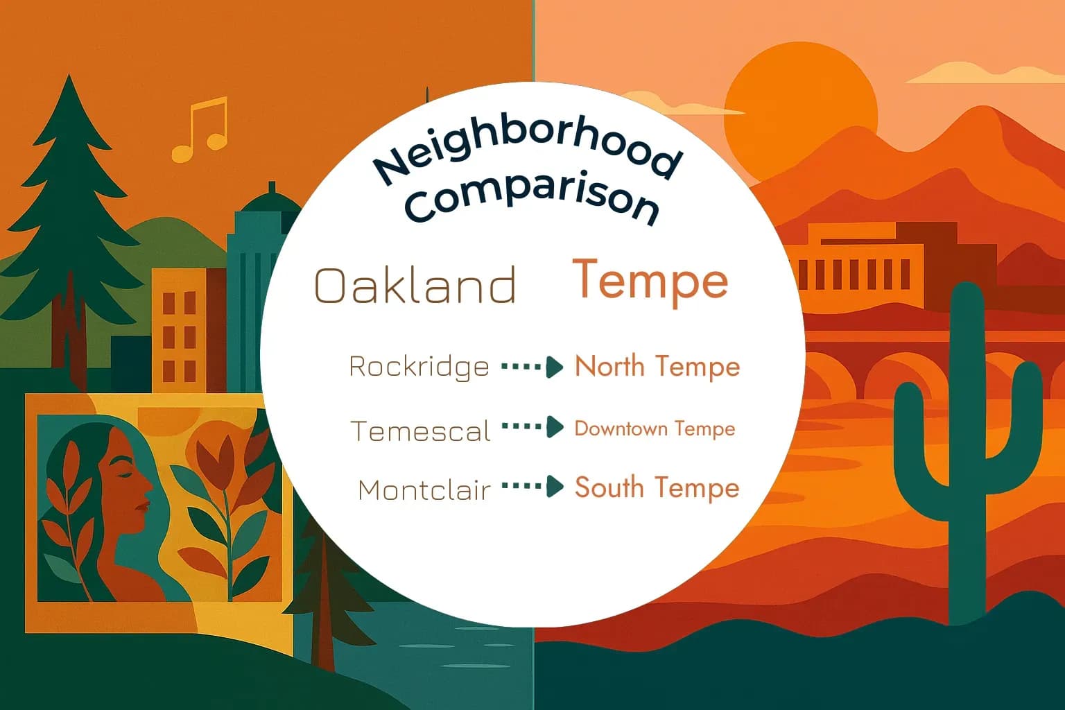 Oakland vs Tempe Neighborhood Comparison