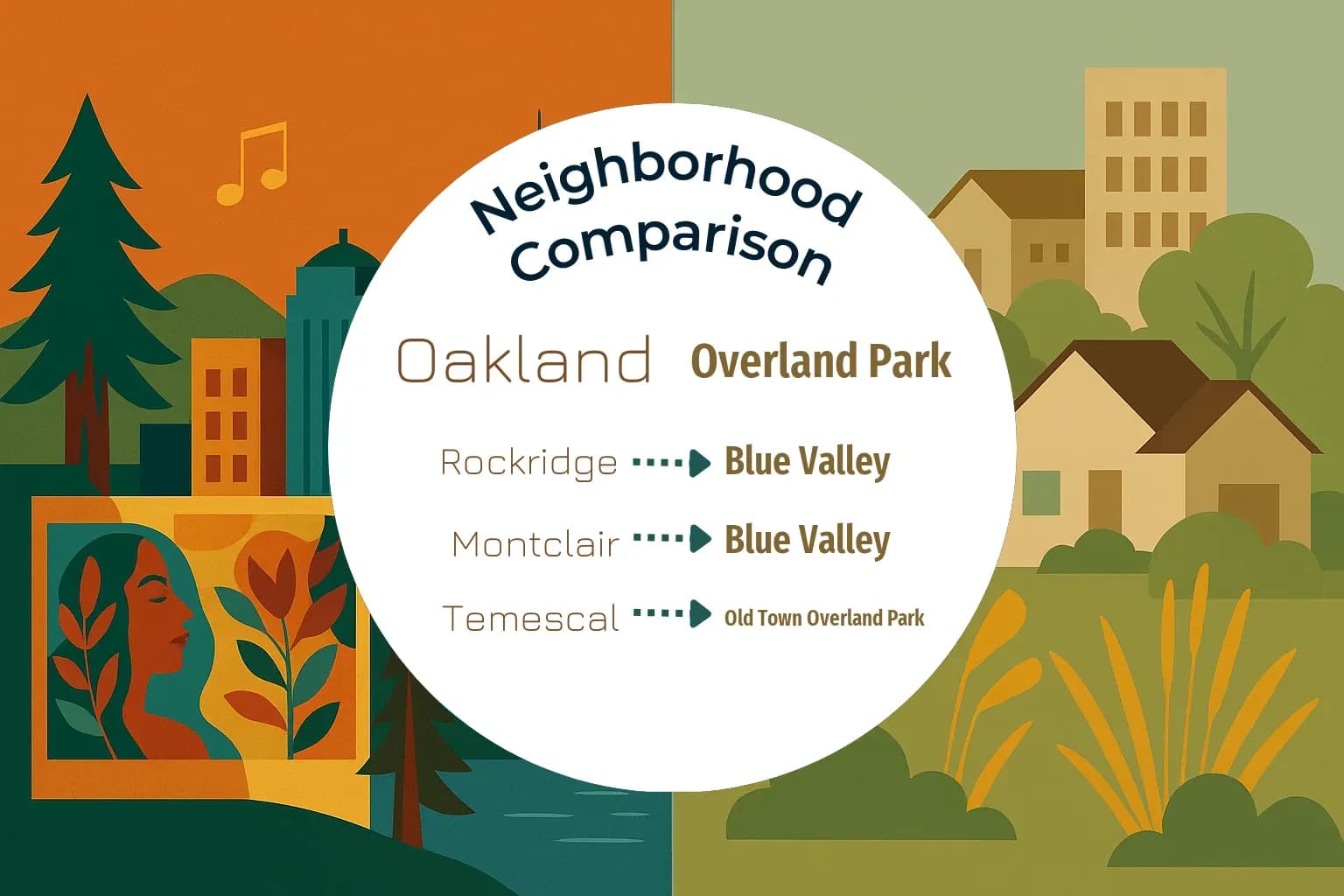Oakland vs Overland Park Neighborhood Comparison