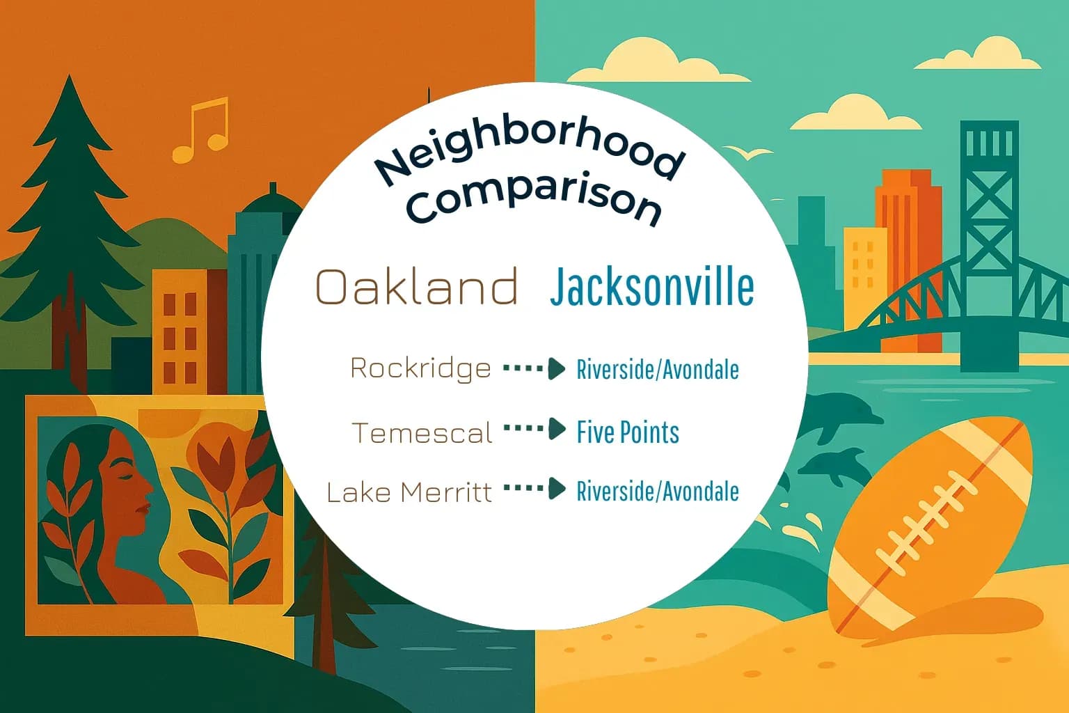 Oakland vs Jacksonville Neighborhood Comparison