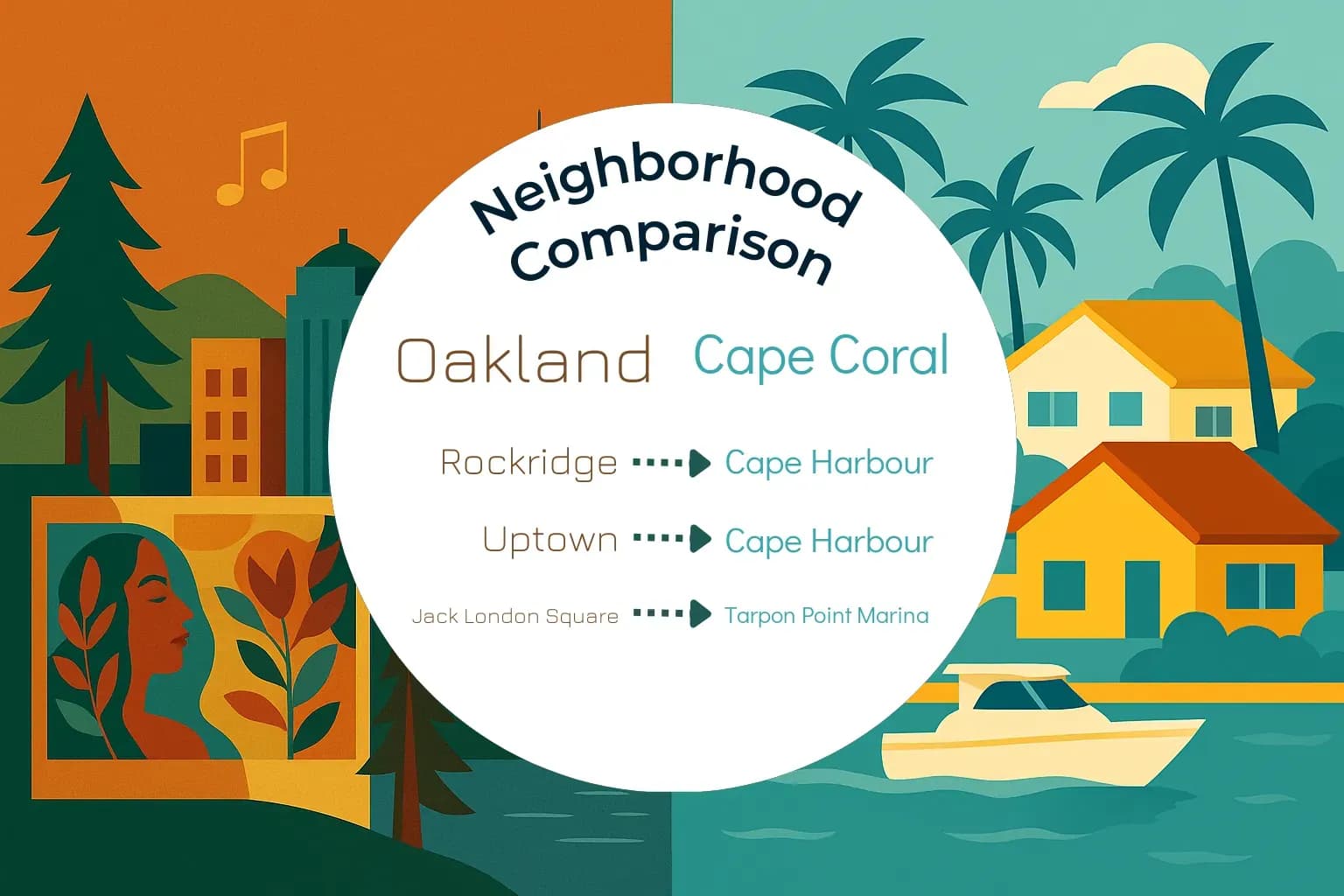 Oakland vs Cape Coral Neighborhood Comparison