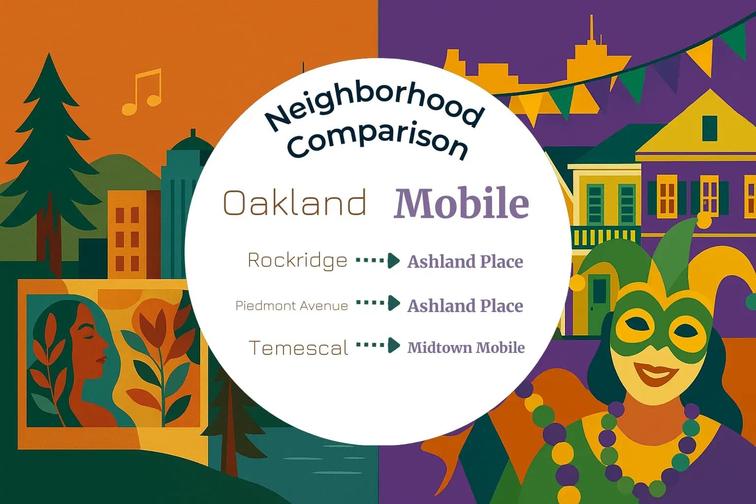 Oakland vs Mobile Neighborhood Comparison