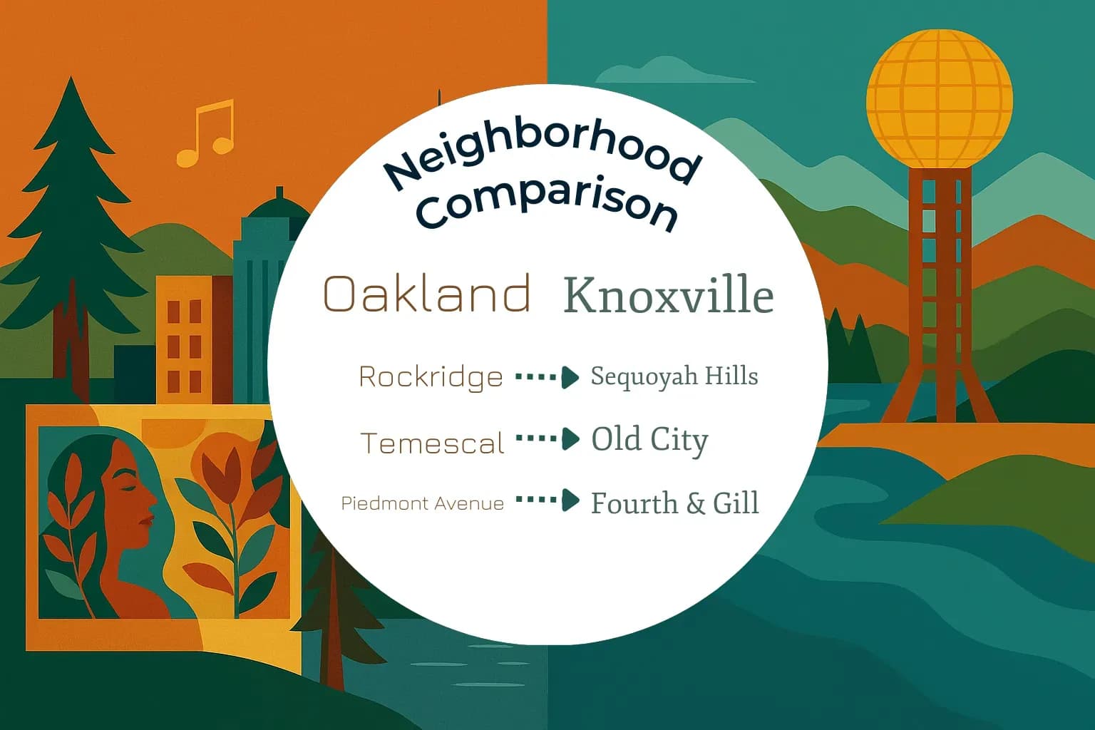 Oakland vs Knoxville Neighborhood Comparison
