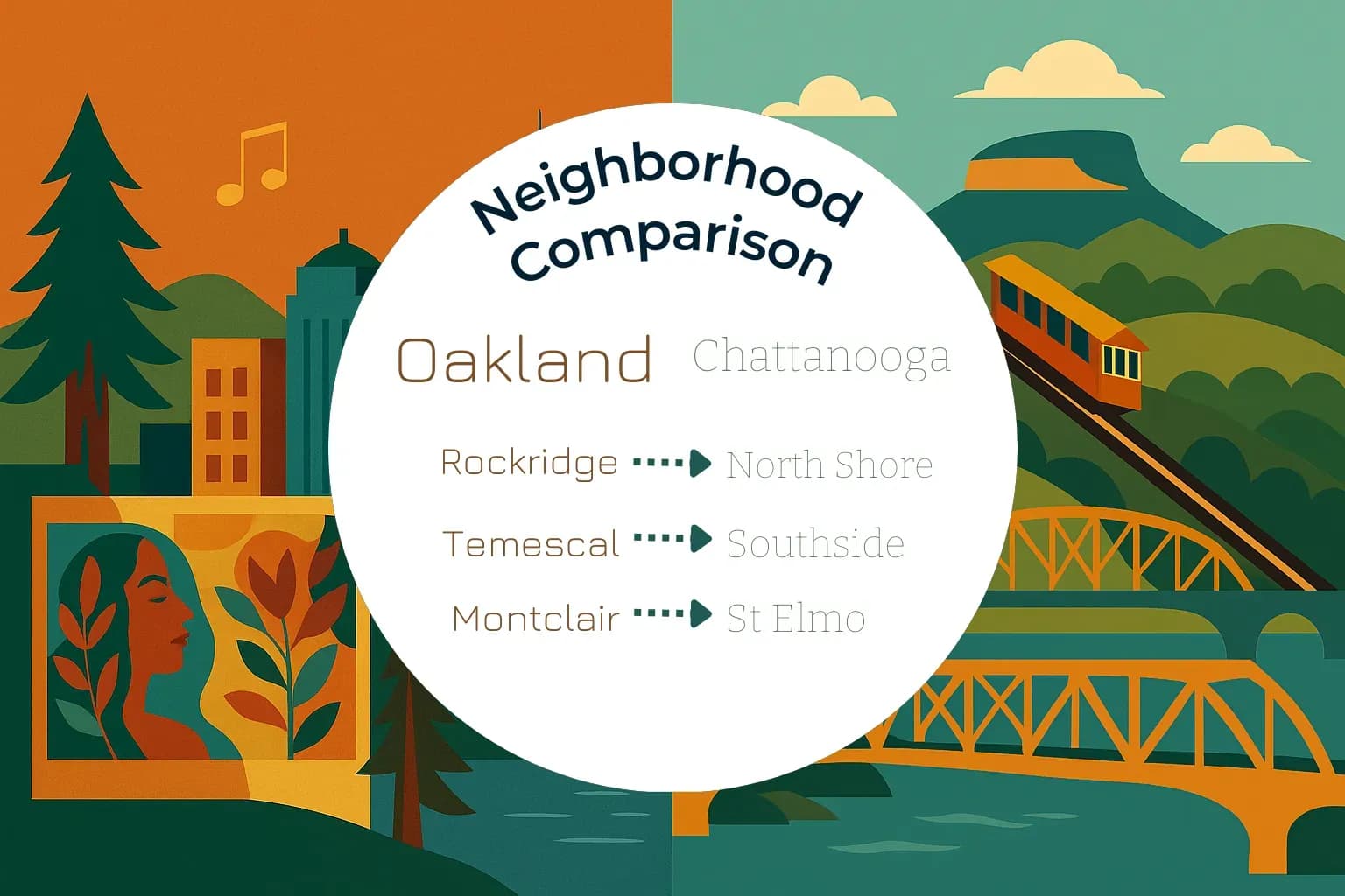 Oakland vs Chattanooga Neighborhood Comparison