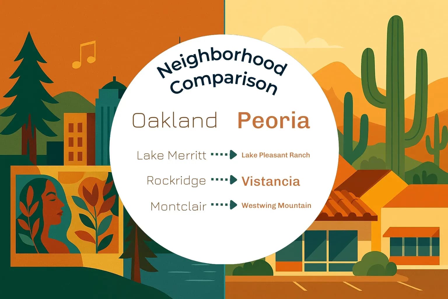 Oakland vs Peoria Neighborhood Comparison