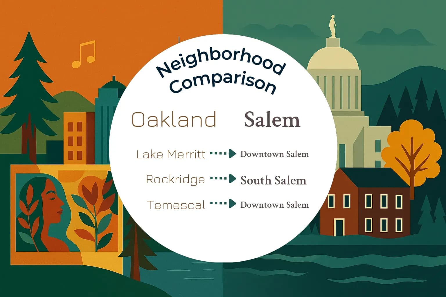 Oakland vs Salem Neighborhood Comparison