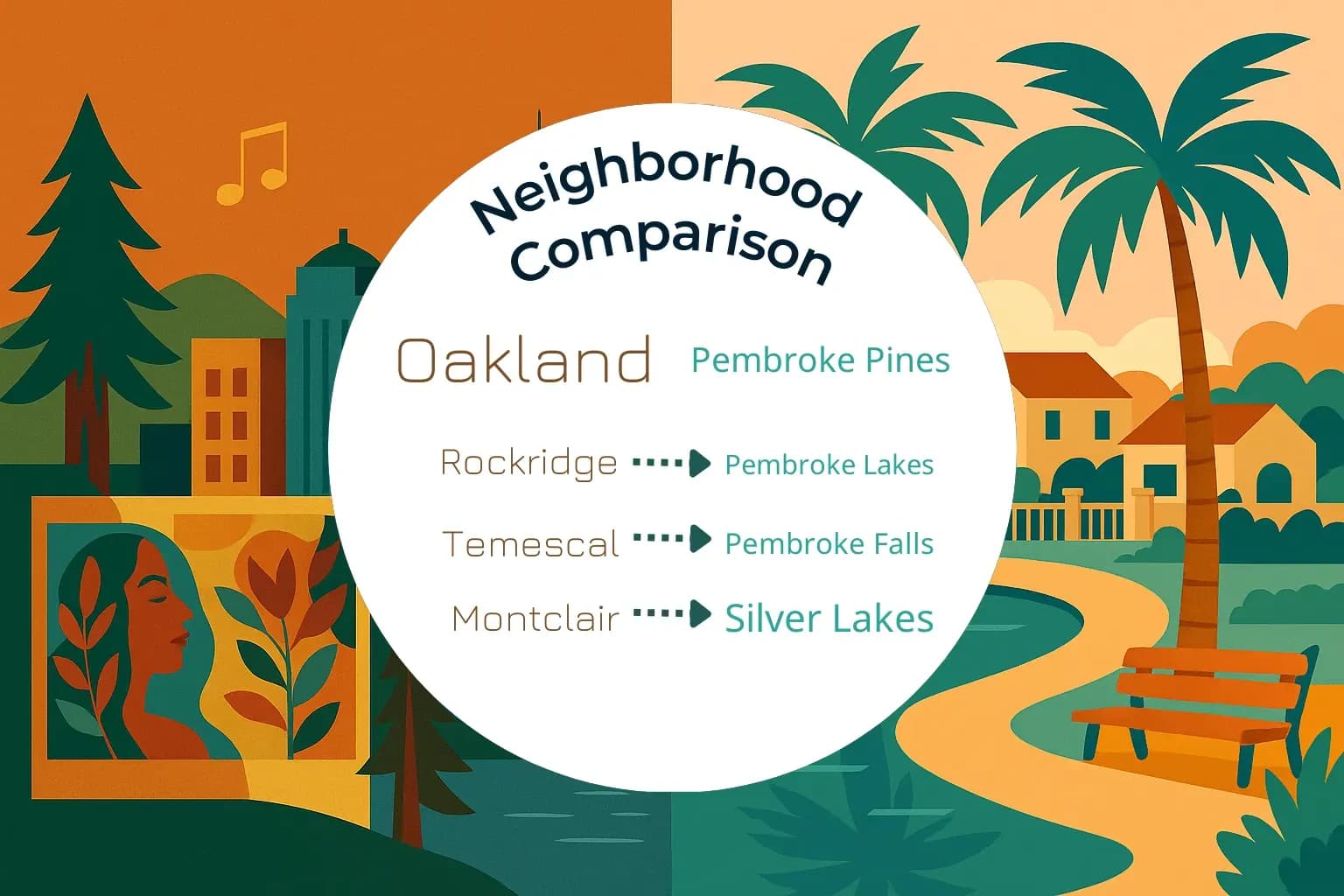 Oakland vs Pembroke Pines Neighborhood Comparison
