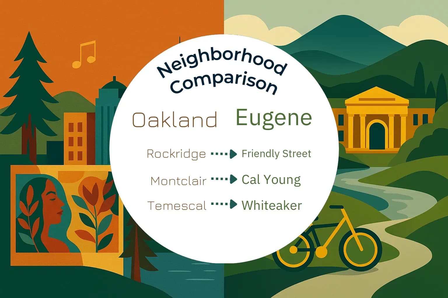 Oakland vs Eugene Neighborhood Comparison