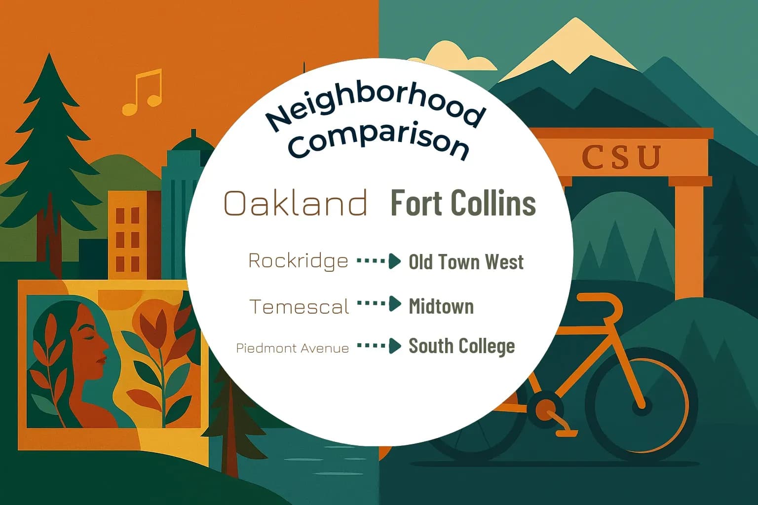 Oakland vs Fort Collins Neighborhood Comparison