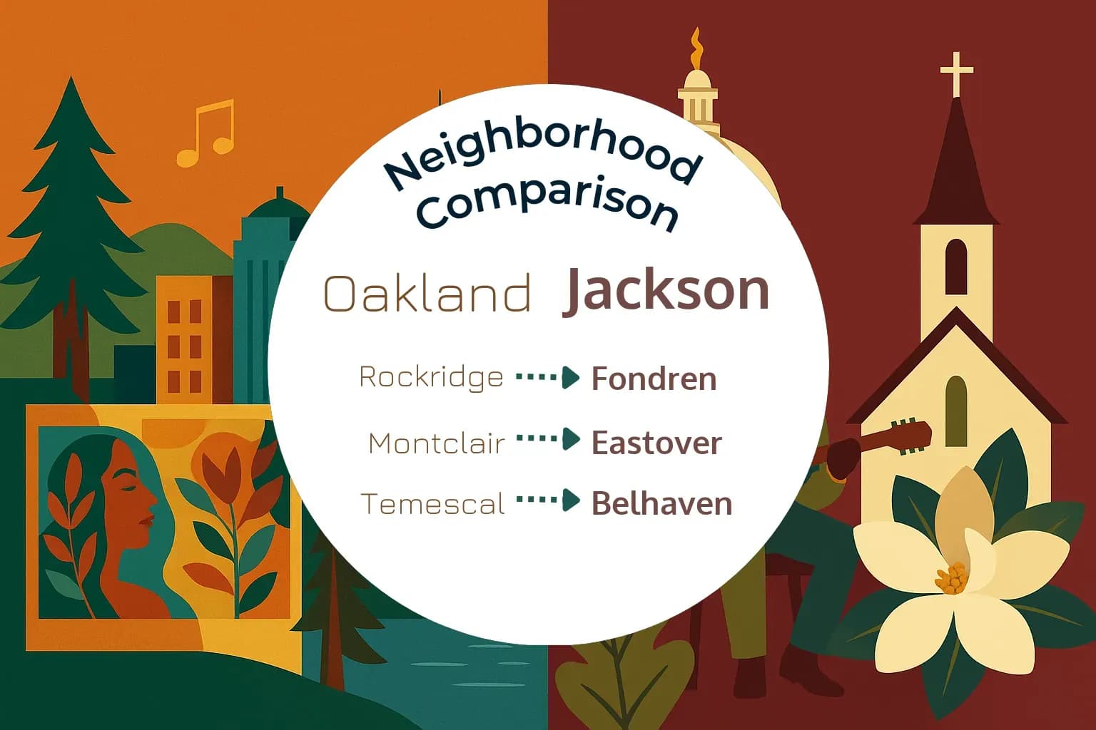 Oakland vs Jackson Neighborhood Comparison