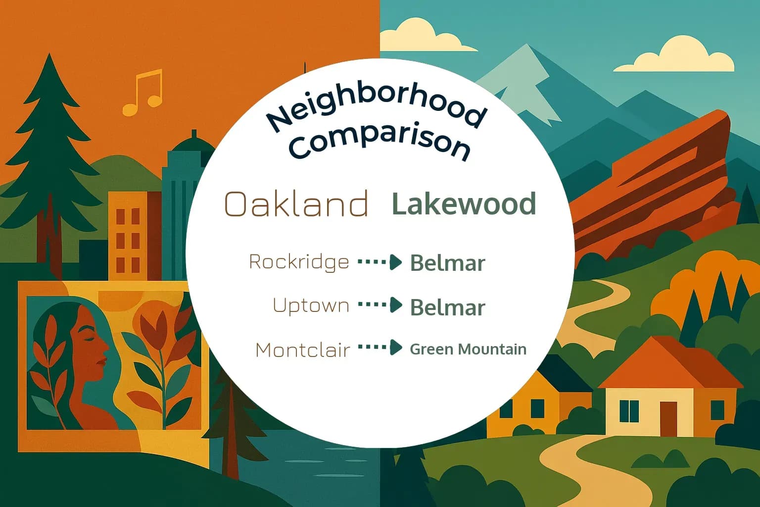 Oakland vs Lakewood Neighborhood Comparison