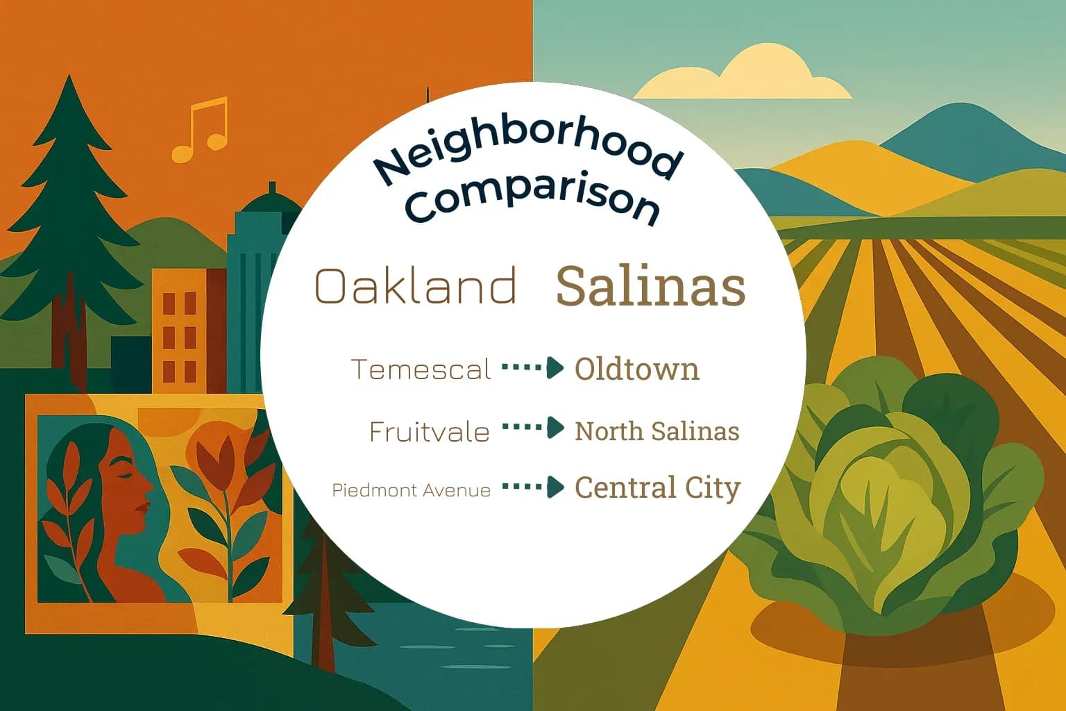 Oakland vs Salinas Neighborhood Comparison