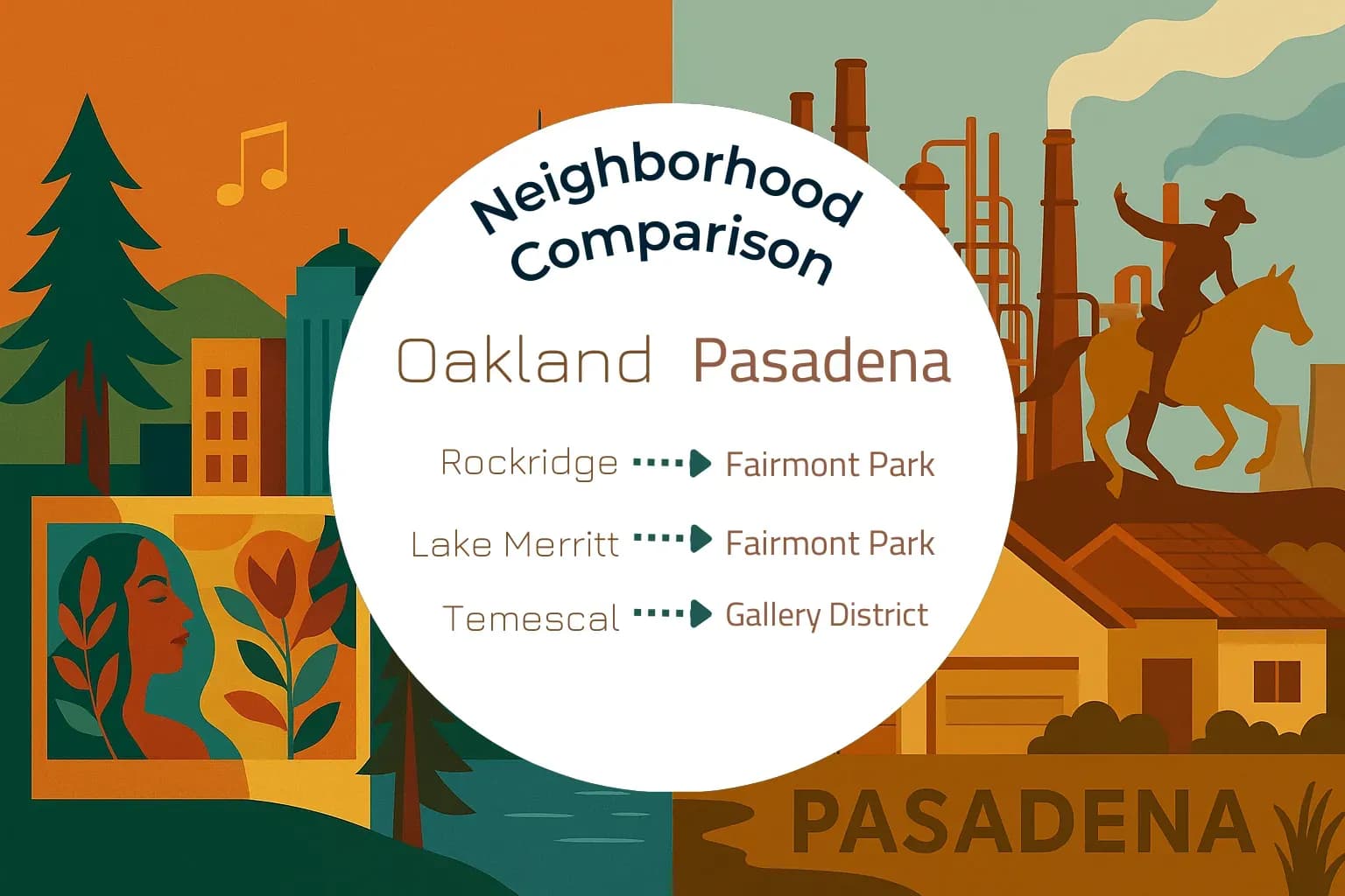 Oakland vs Pasadena Neighborhood Comparison
