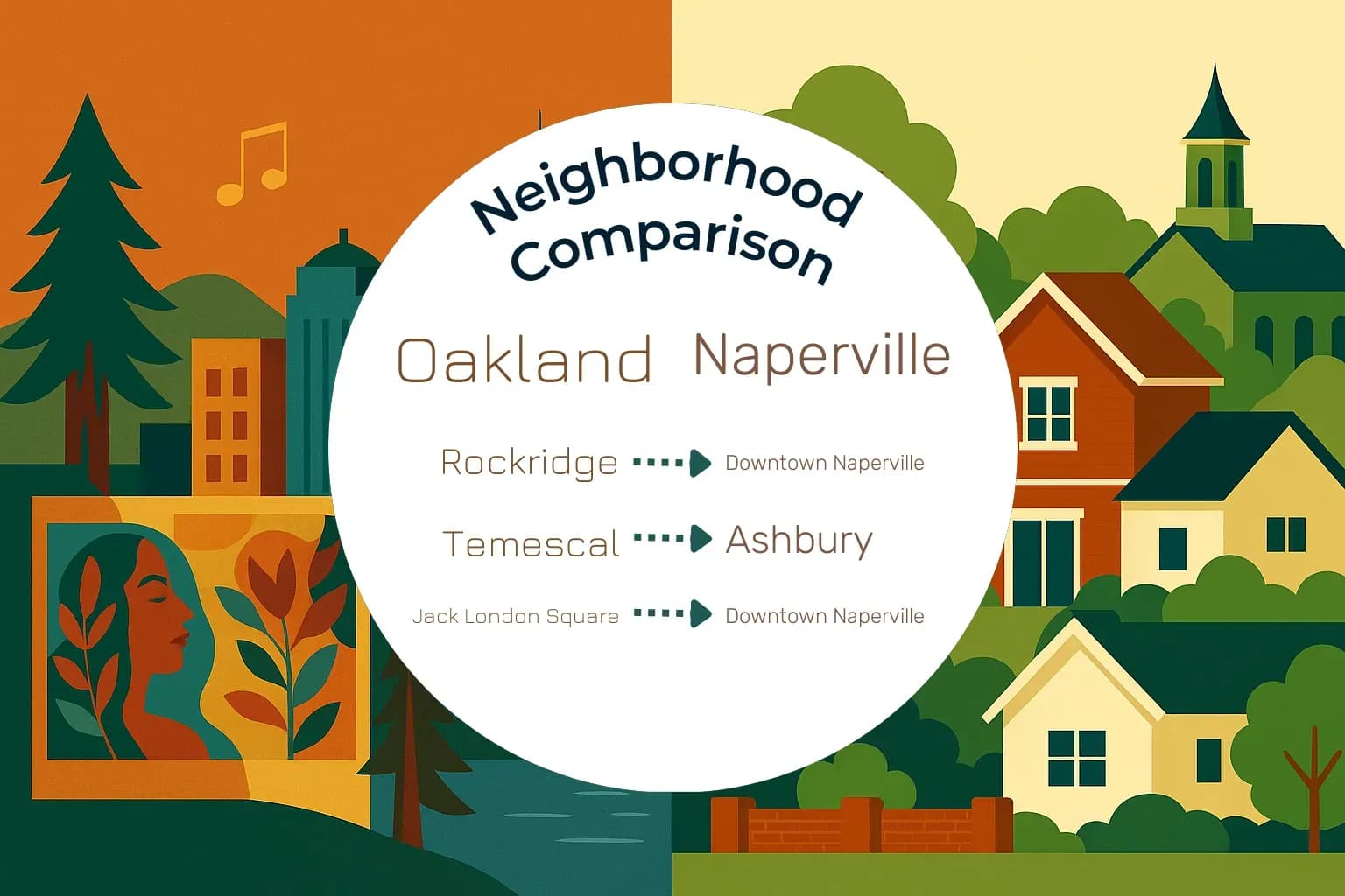Oakland vs Naperville Neighborhood Comparison