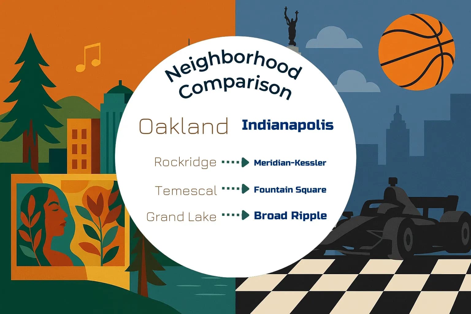 Oakland vs Indianapolis Neighborhood Comparison