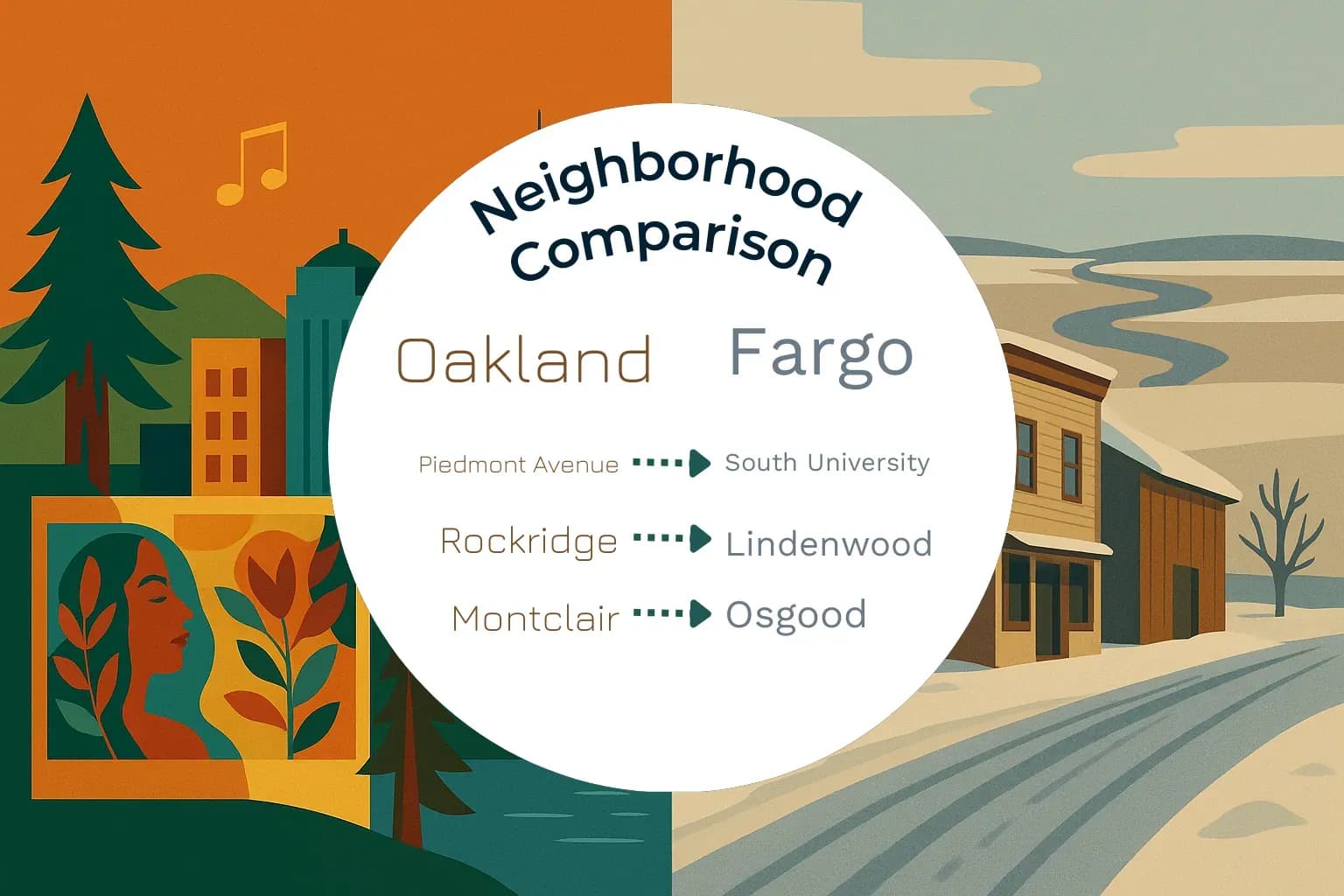 Oakland vs Fargo Neighborhood Comparison