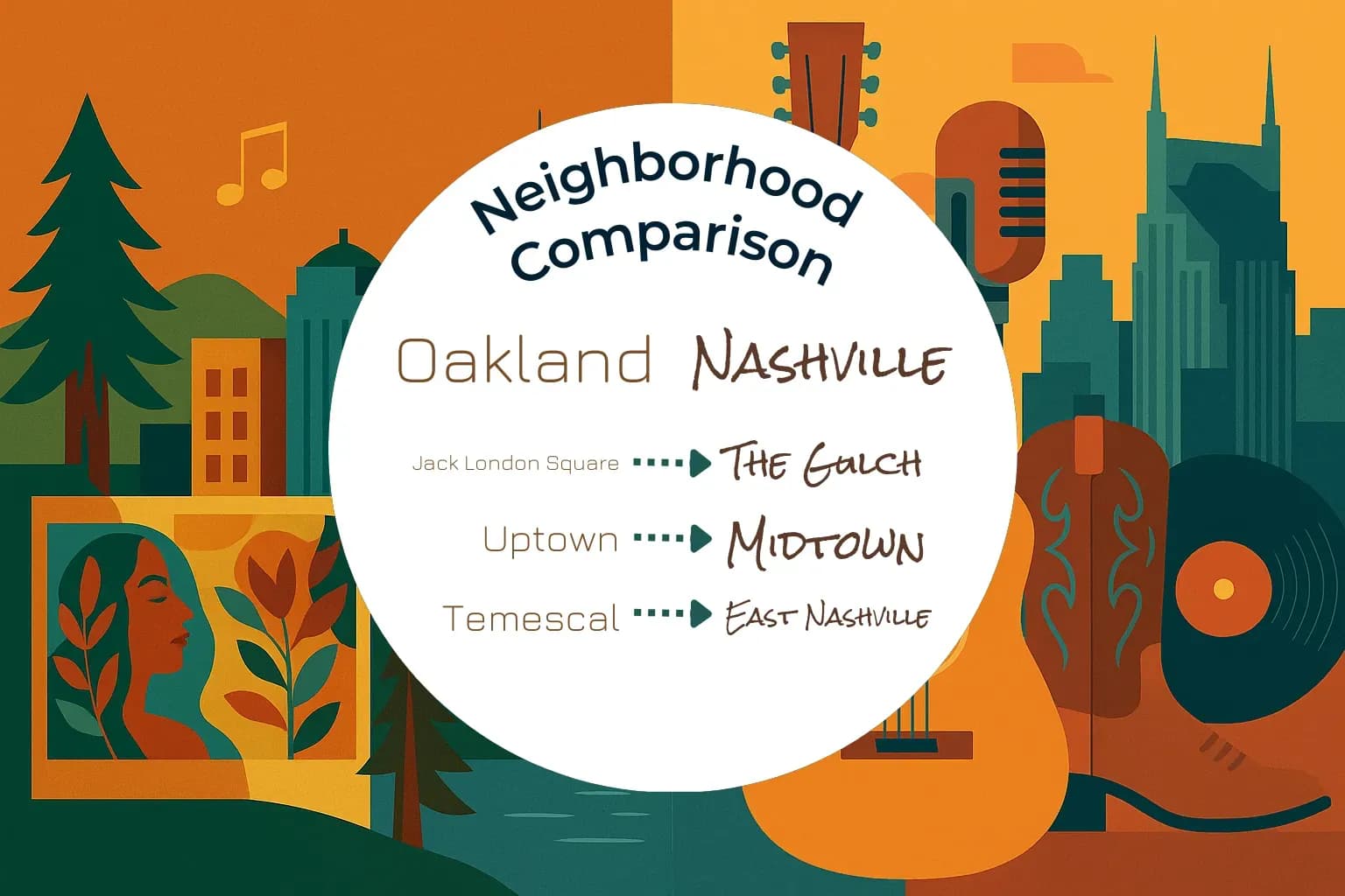 Oakland vs Nashville Neighborhood Comparison