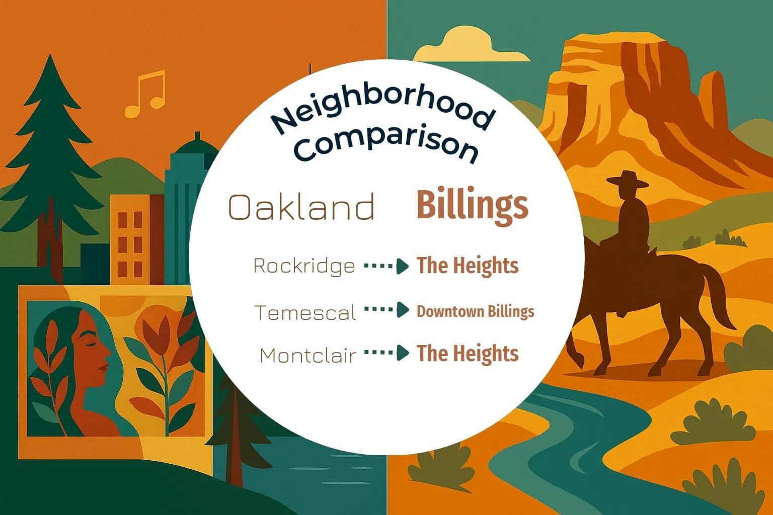 Oakland vs Billings Neighborhood Comparison