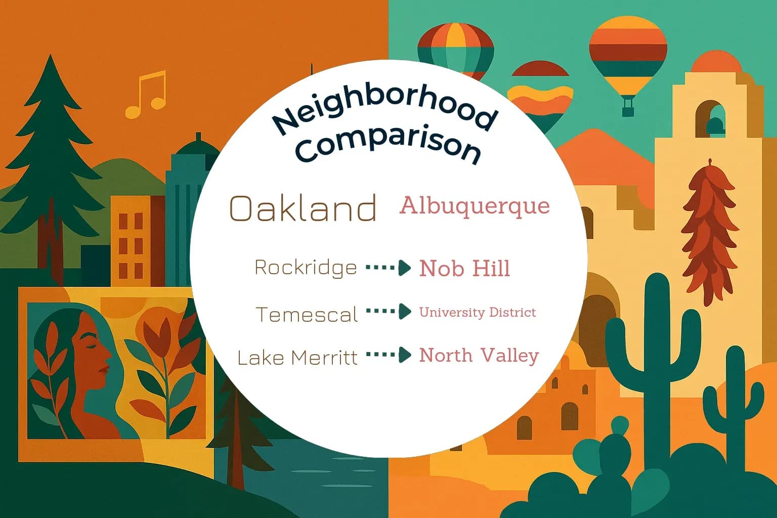 Oakland vs Albuquerque Neighborhood Comparison
