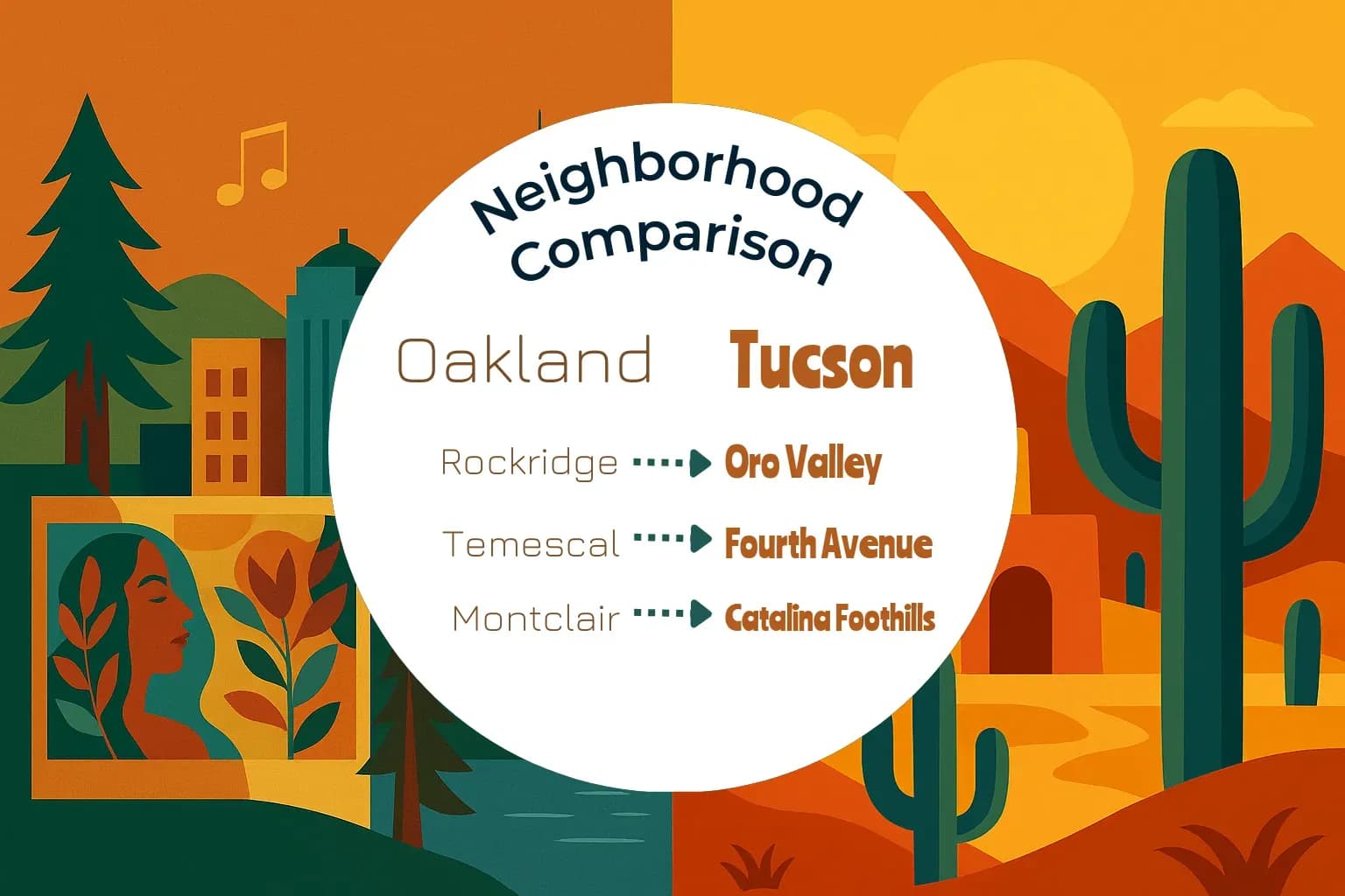 Oakland vs Tucson Neighborhood Comparison