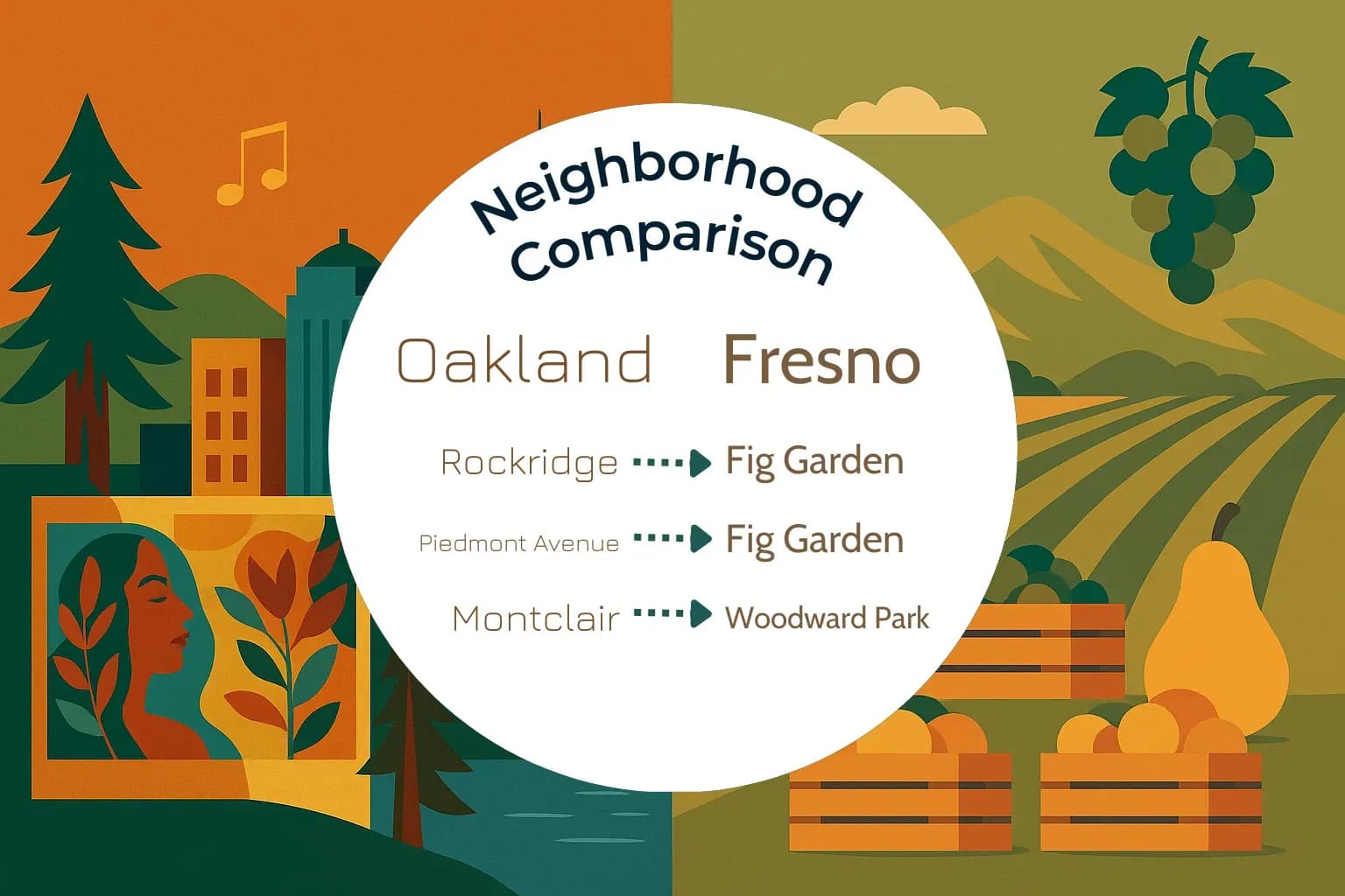 Oakland vs Fresno Neighborhood Comparison