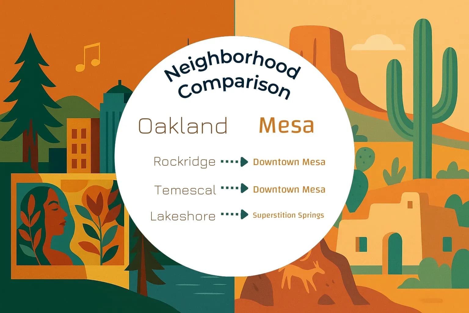 Oakland vs Mesa Neighborhood Comparison