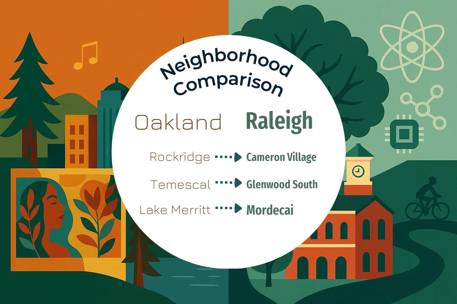Oakland vs Raleigh Neighborhood Comparison