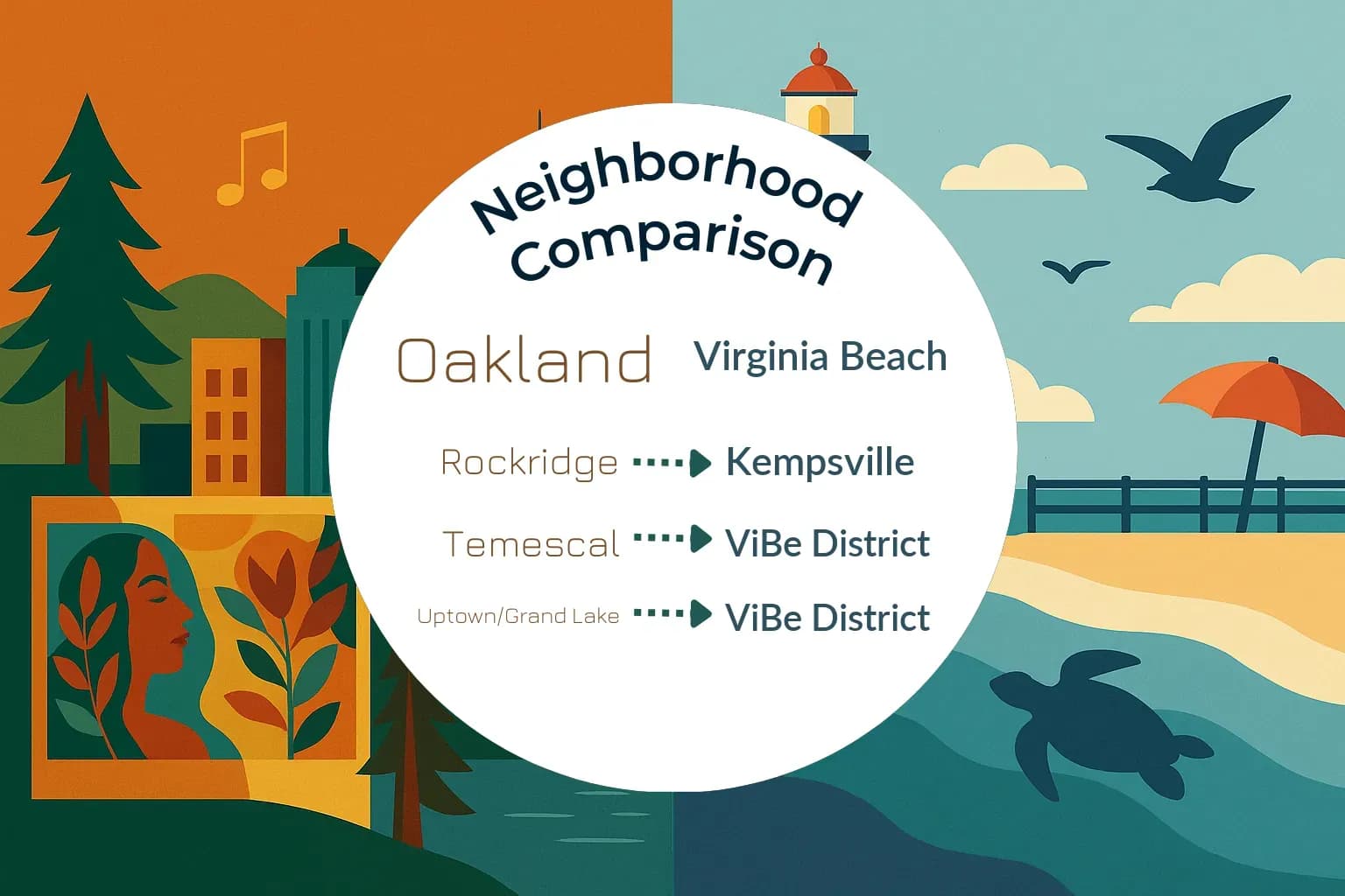 Oakland vs Virginia Beach Neighborhood Comparison