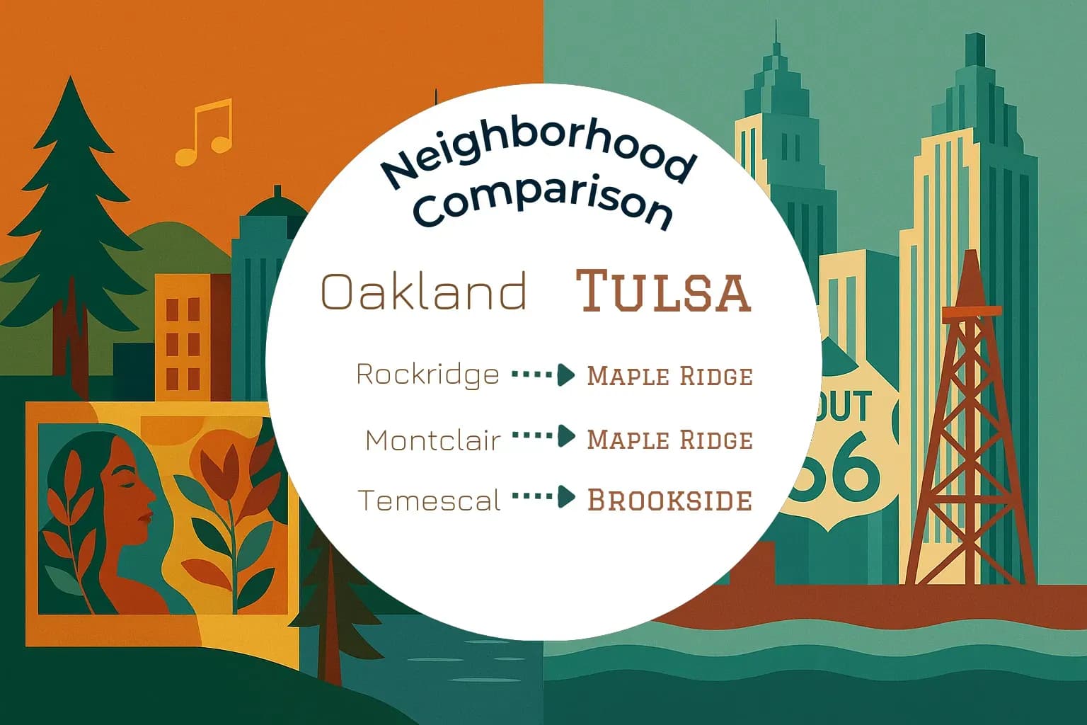 Oakland vs Tulsa Neighborhood Comparison