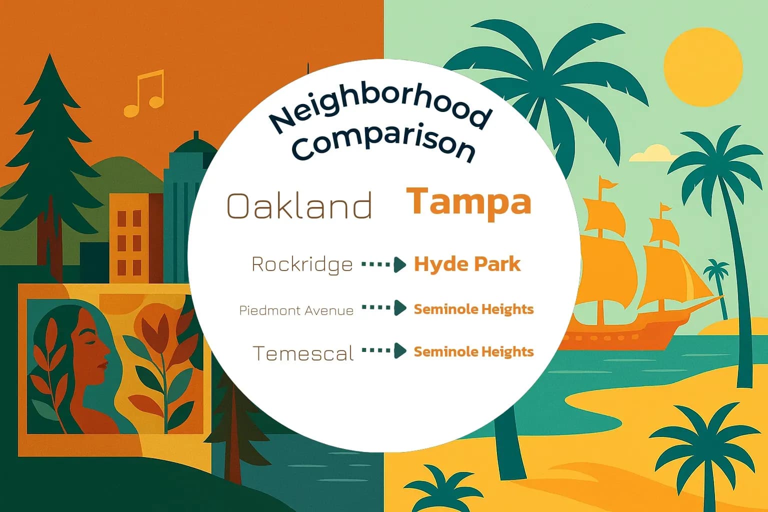Oakland vs Tampa Neighborhood Comparison