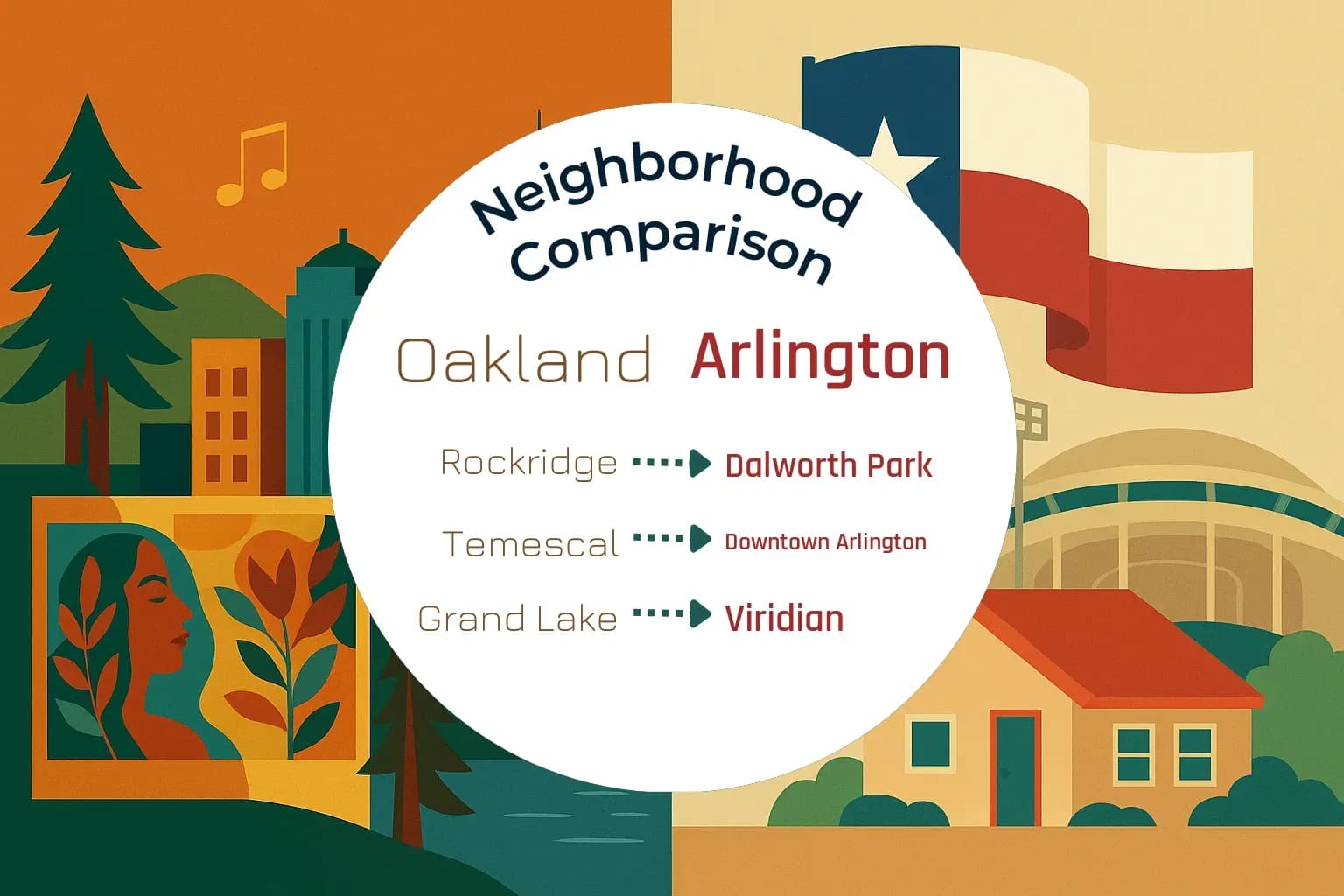 Oakland vs Arlington Neighborhood Comparison