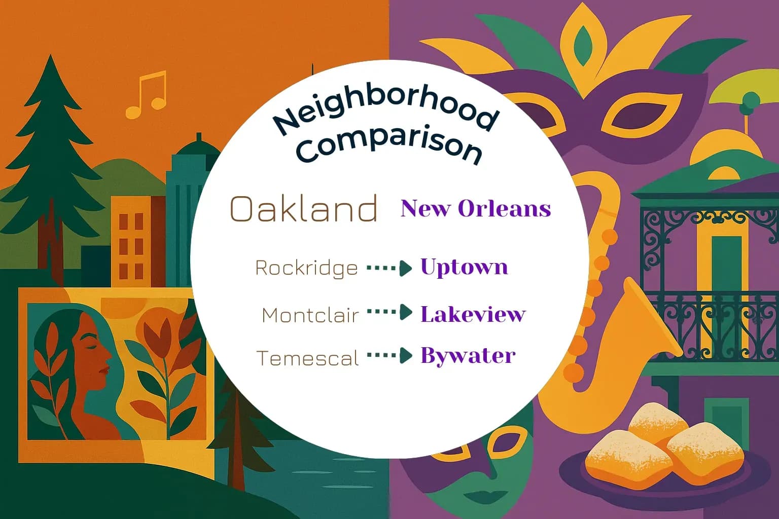 Oakland vs New Orleans Neighborhood Comparison