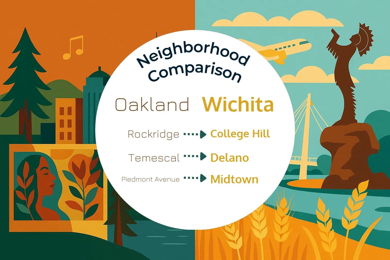 Oakland vs Wichita Neighborhood Comparison