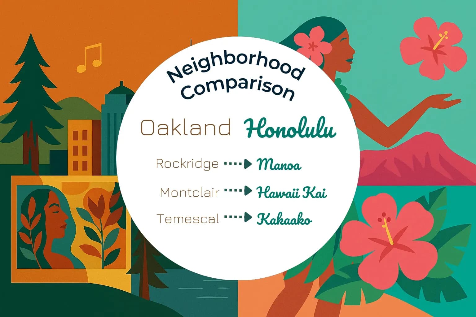 Oakland vs Honolulu Neighborhood Comparison