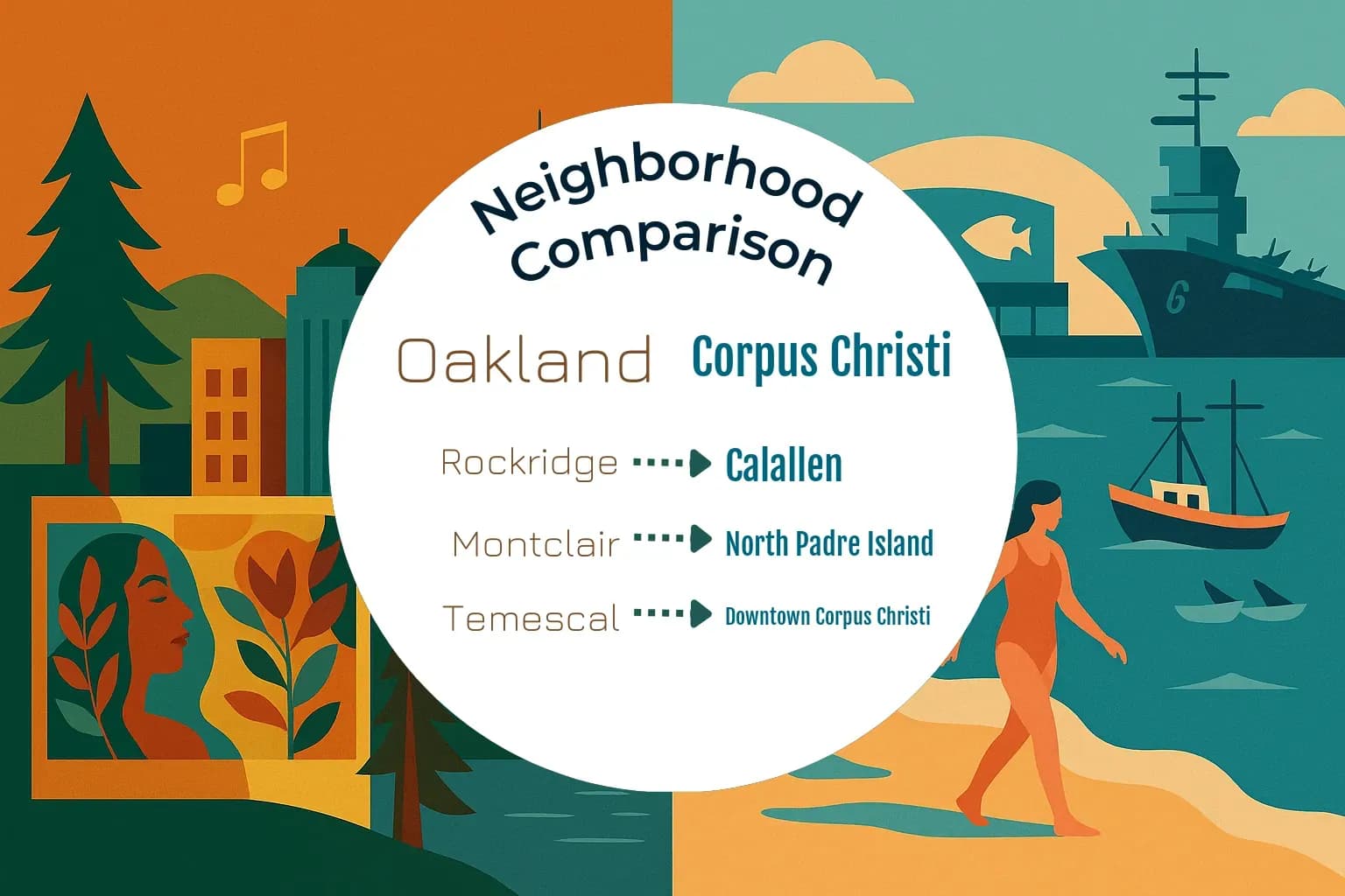 Oakland vs Corpus Christi Neighborhood Comparison
