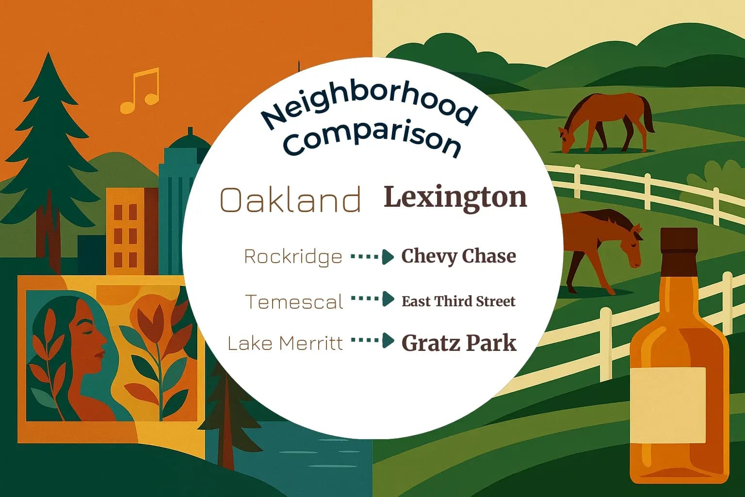 Oakland vs Lexington Neighborhood Comparison