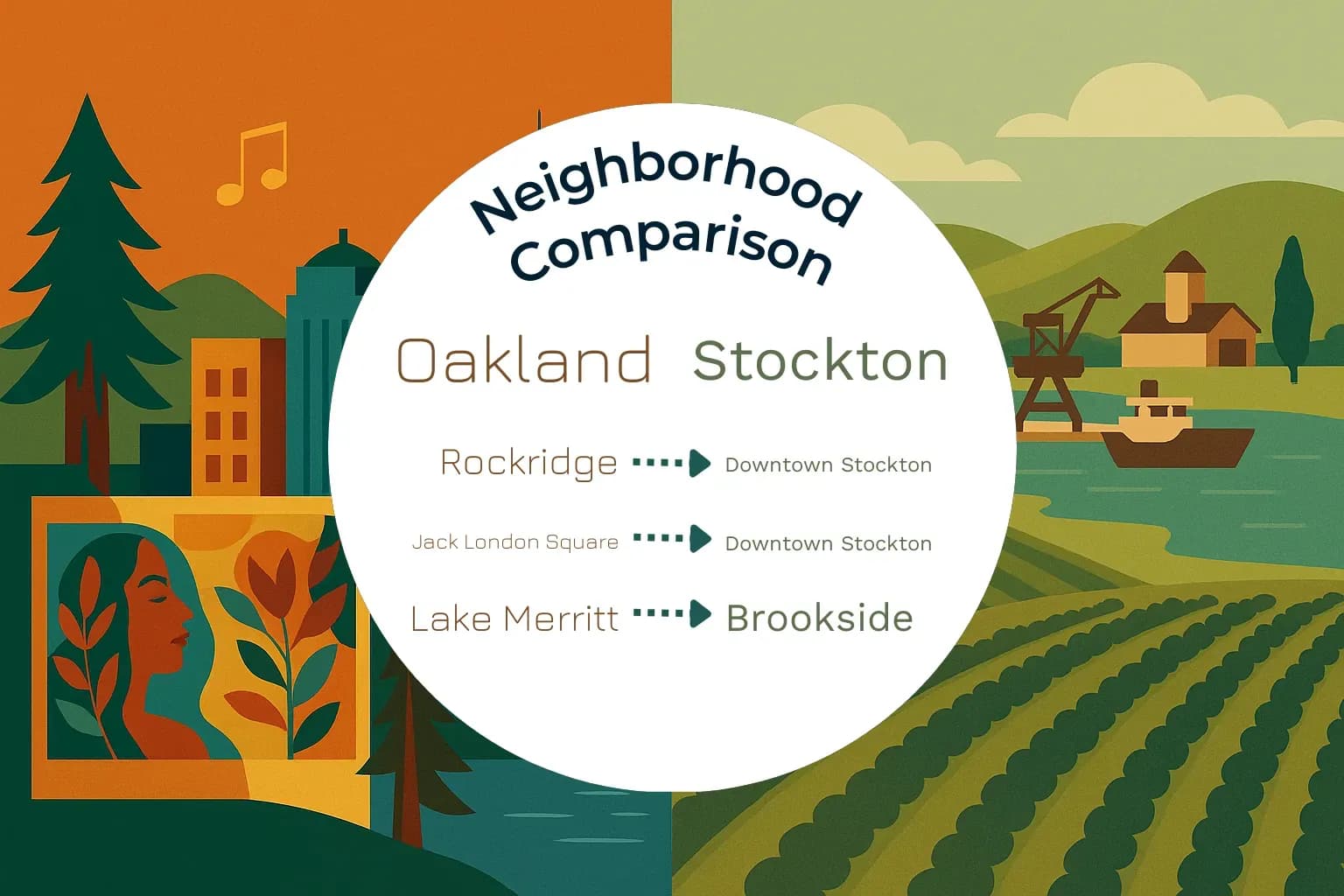 Oakland vs Stockton Neighborhood Comparison