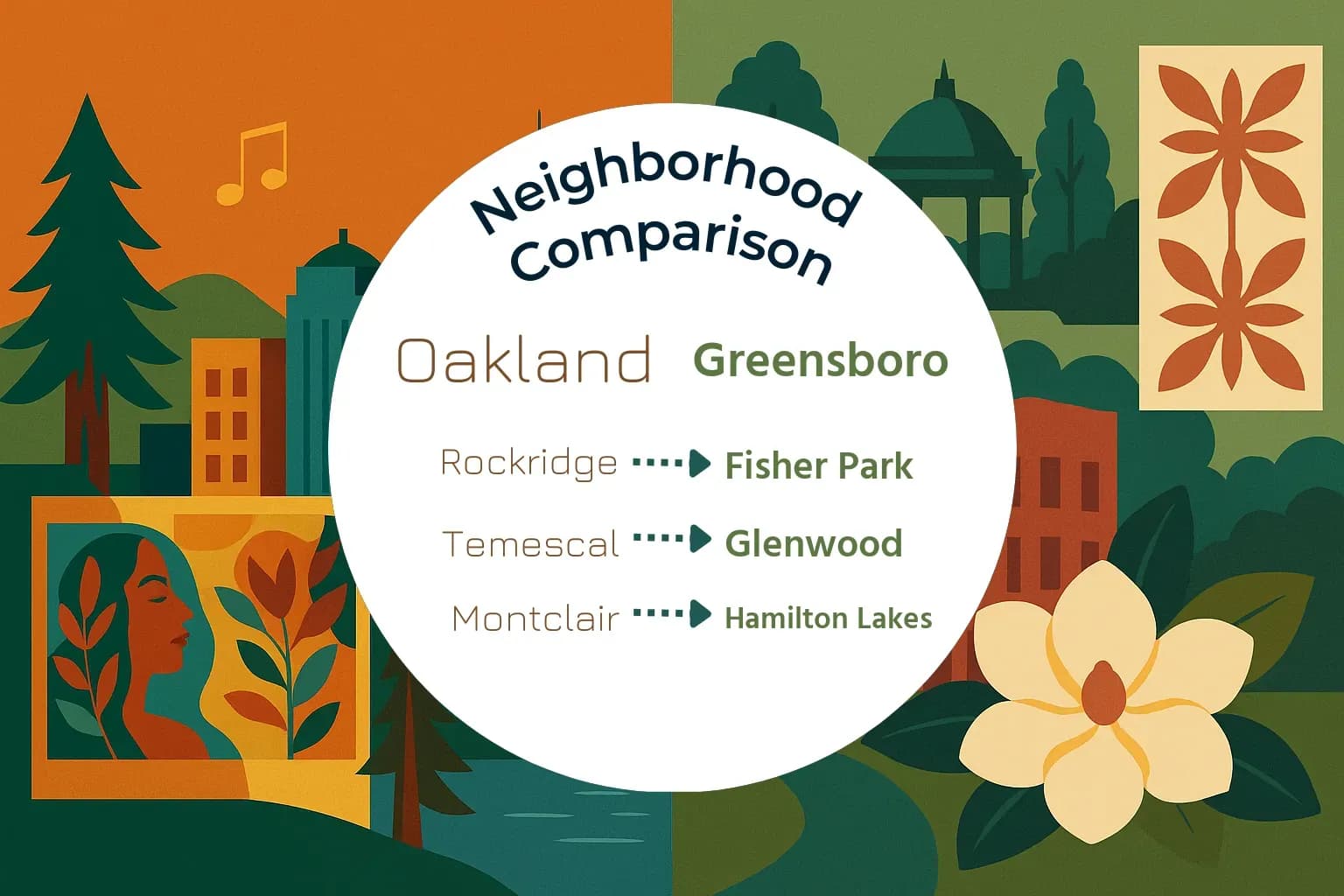 Oakland vs Greensboro Neighborhood Comparison