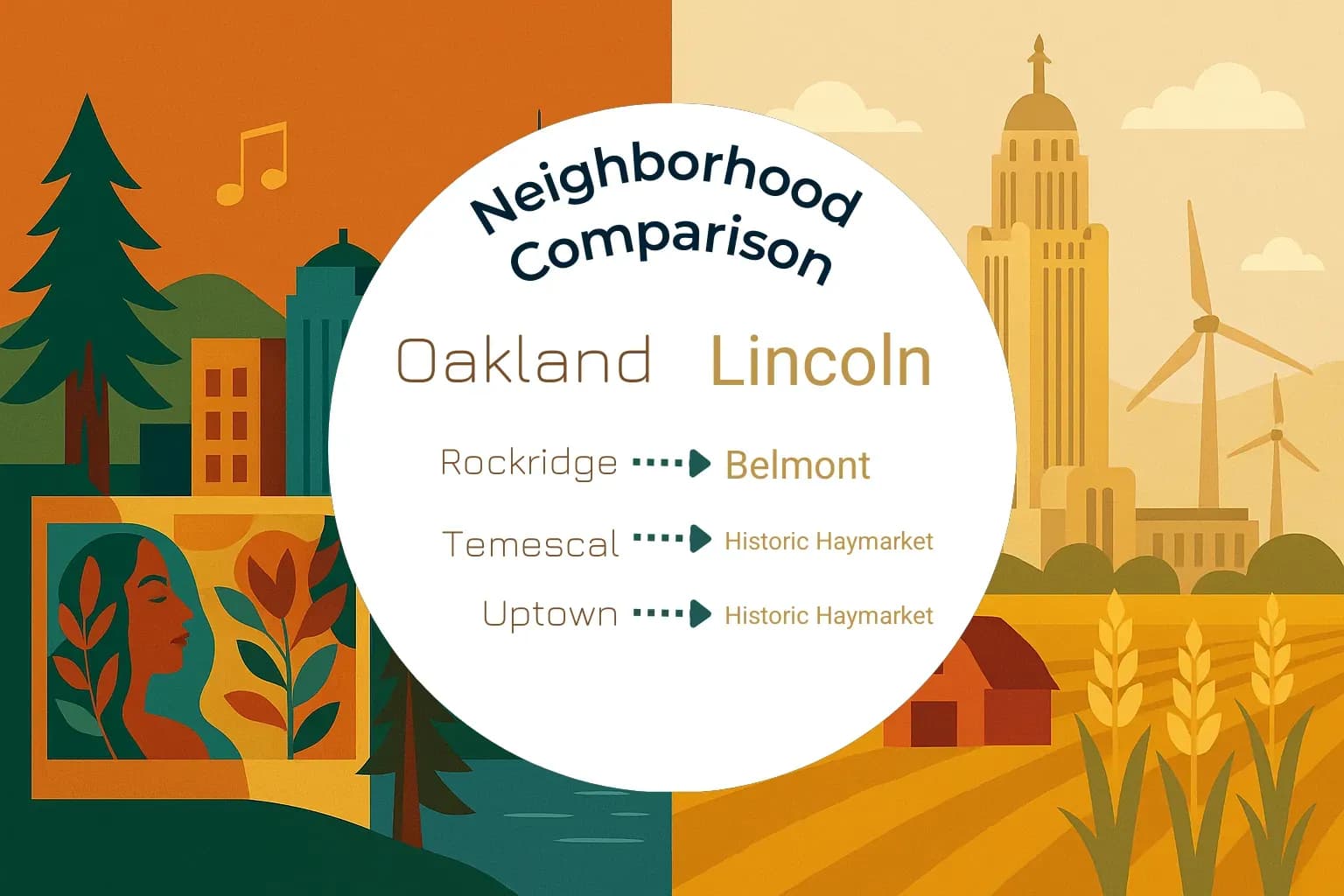 Oakland vs Lincoln Neighborhood Comparison