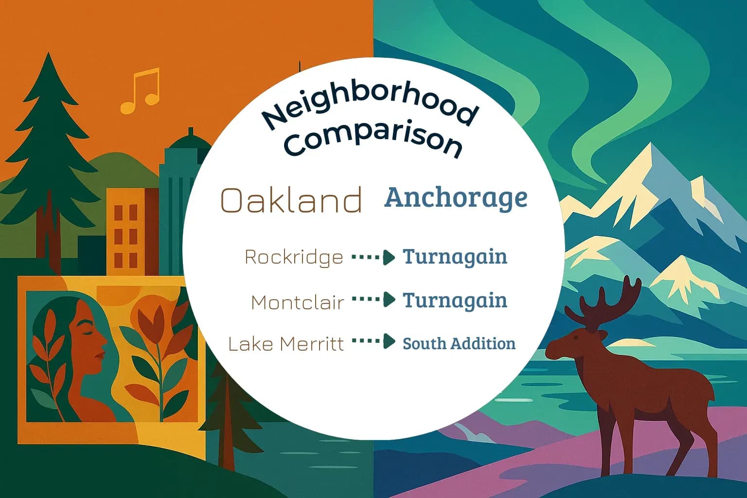 Oakland vs Anchorage Neighborhood Comparison