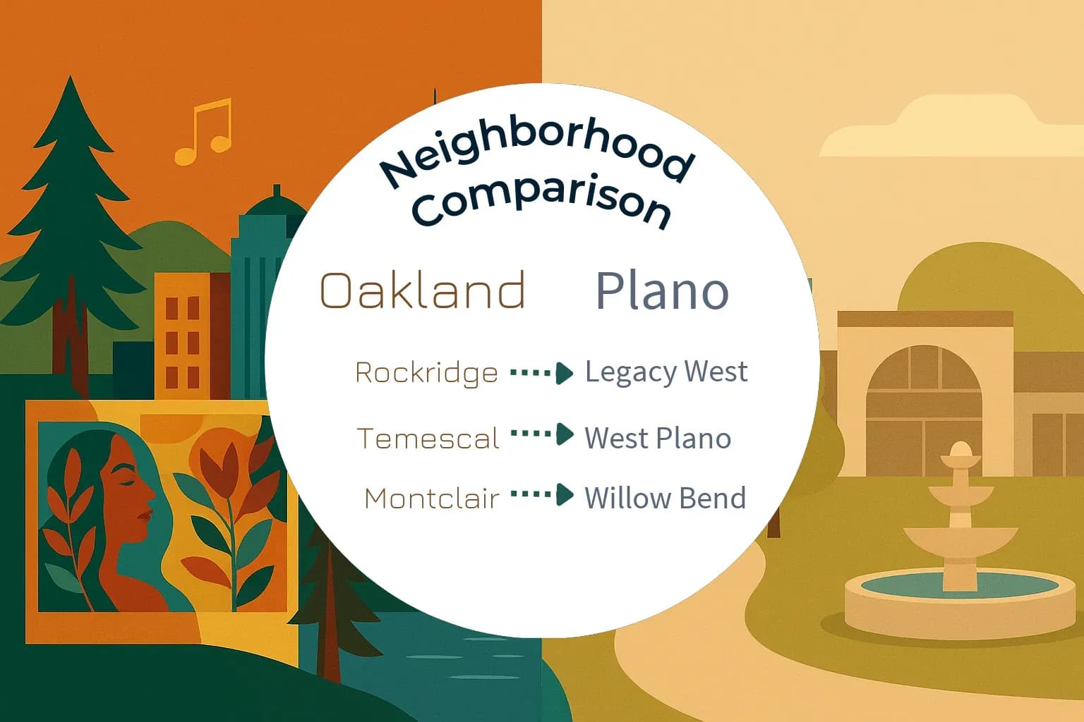 Oakland vs Plano Neighborhood Comparison