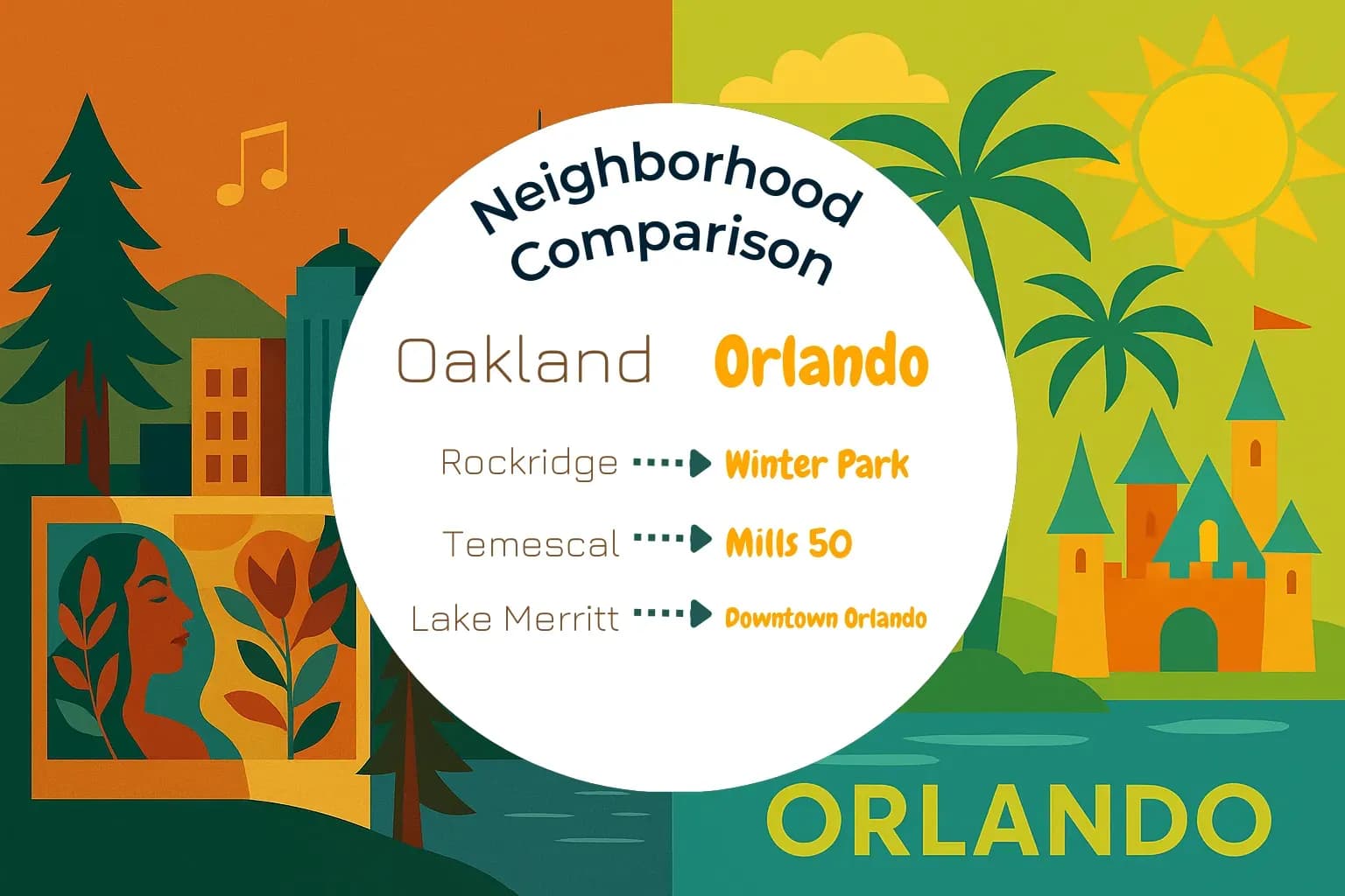 Oakland vs Orlando Neighborhood Comparison