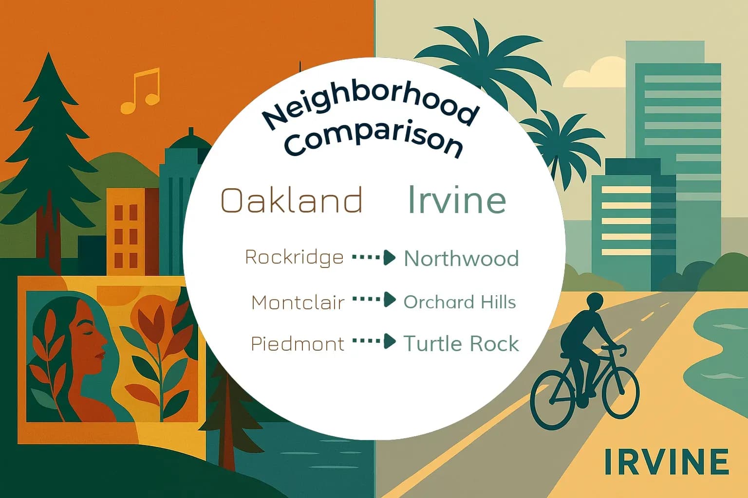 Oakland vs Irvine Neighborhood Comparison
