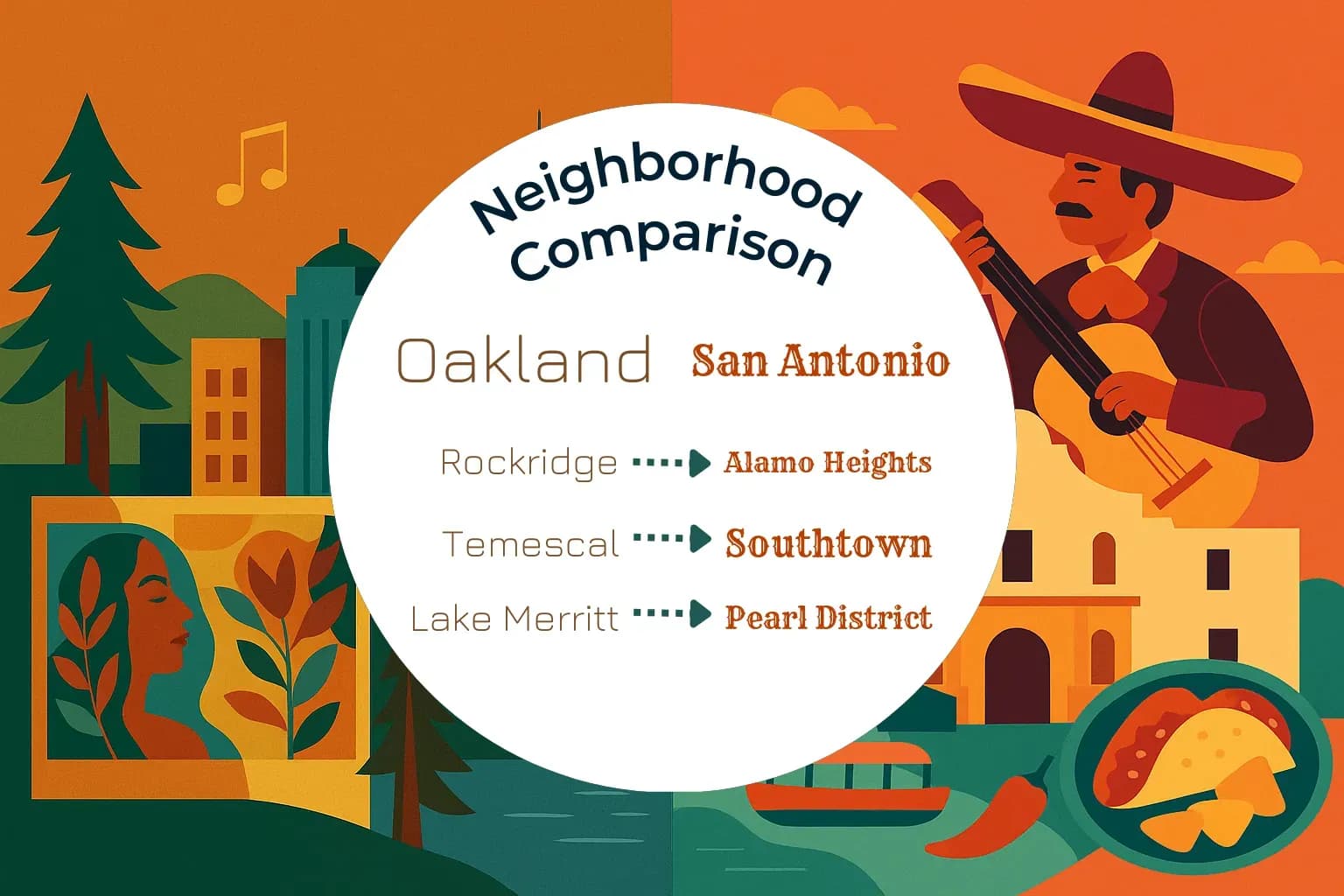 Oakland vs San Antonio Neighborhood Comparison
