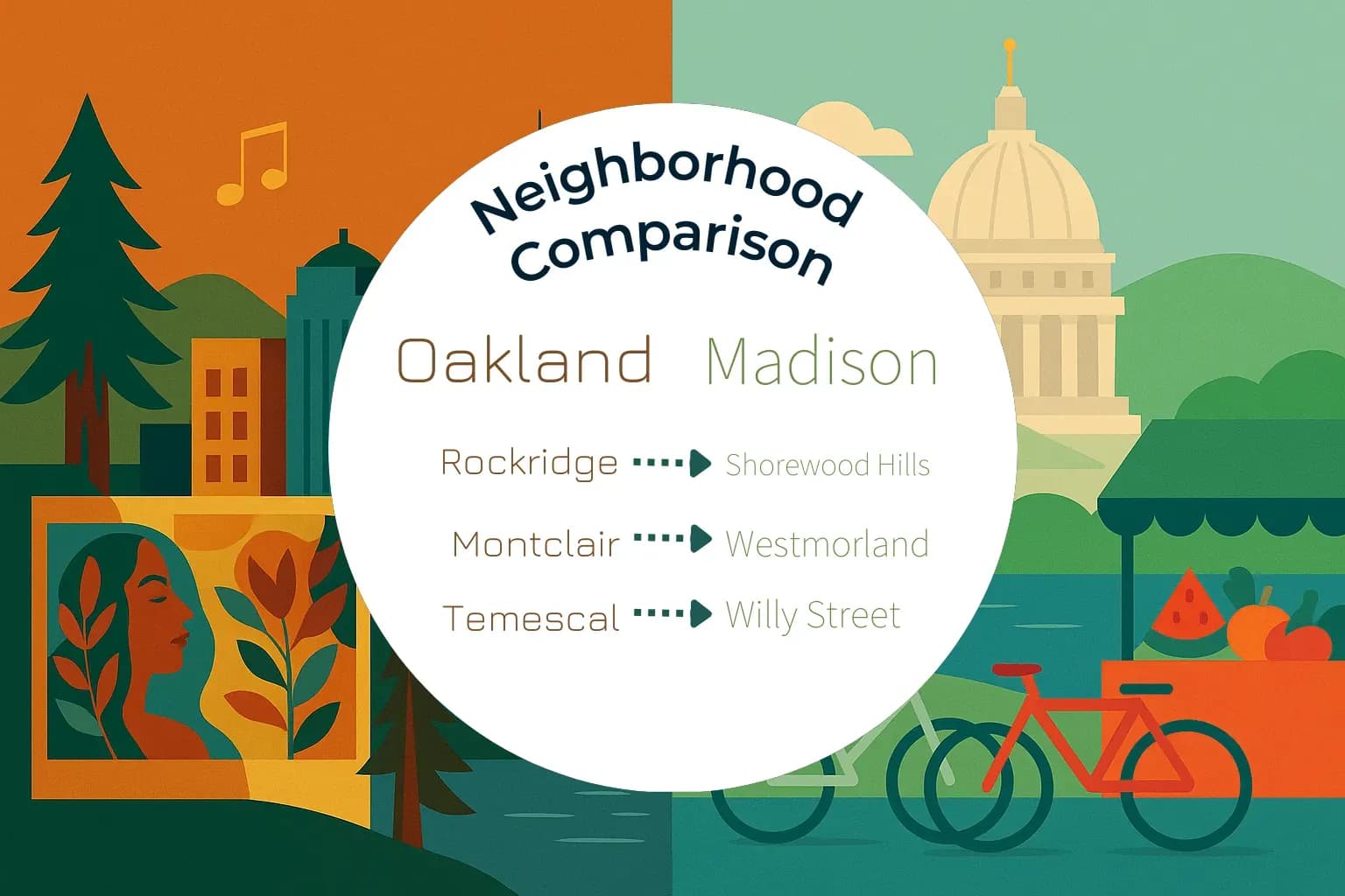 Oakland vs Madison Neighborhood Comparison