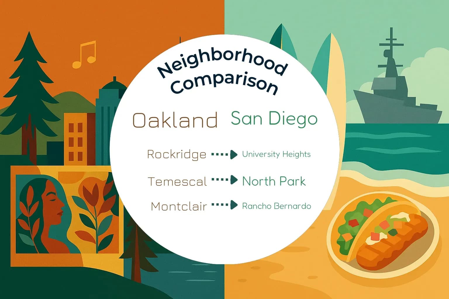Oakland vs San Diego Neighborhood Comparison